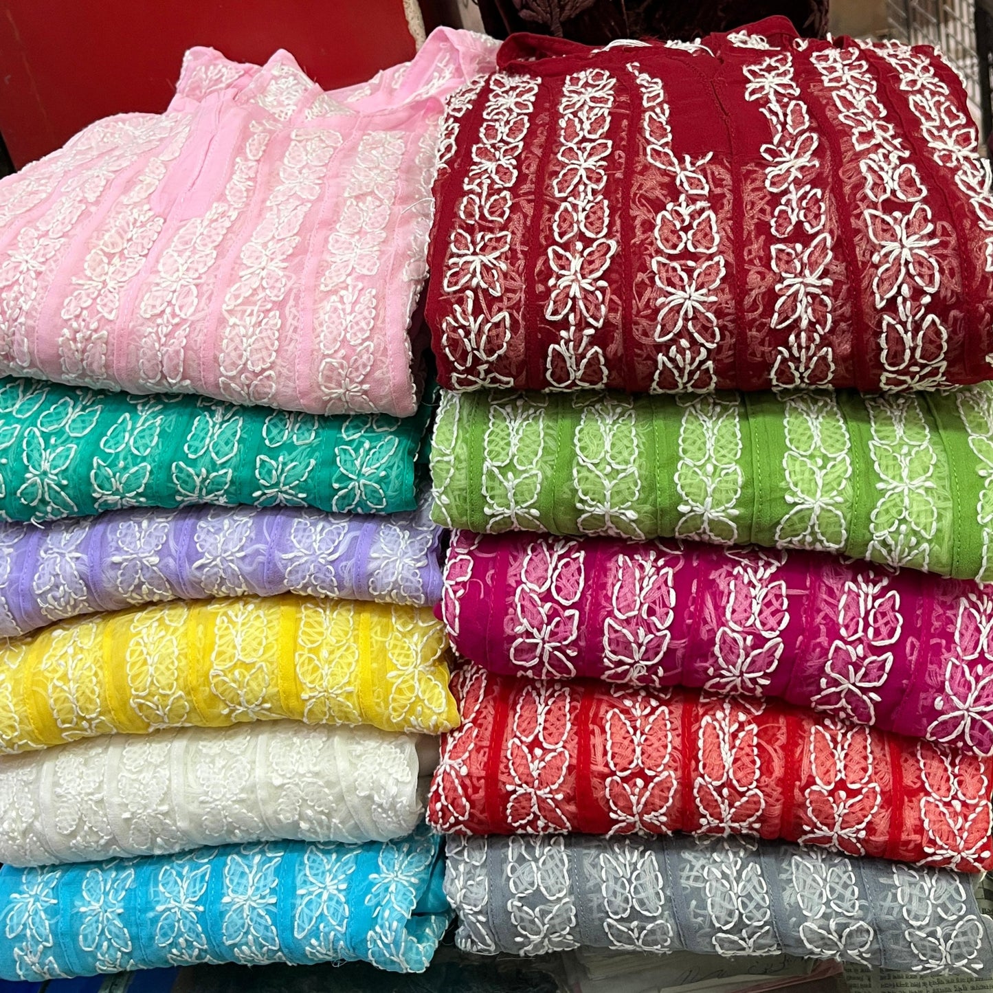 56 Kali Chikankari Anarkali with Inner