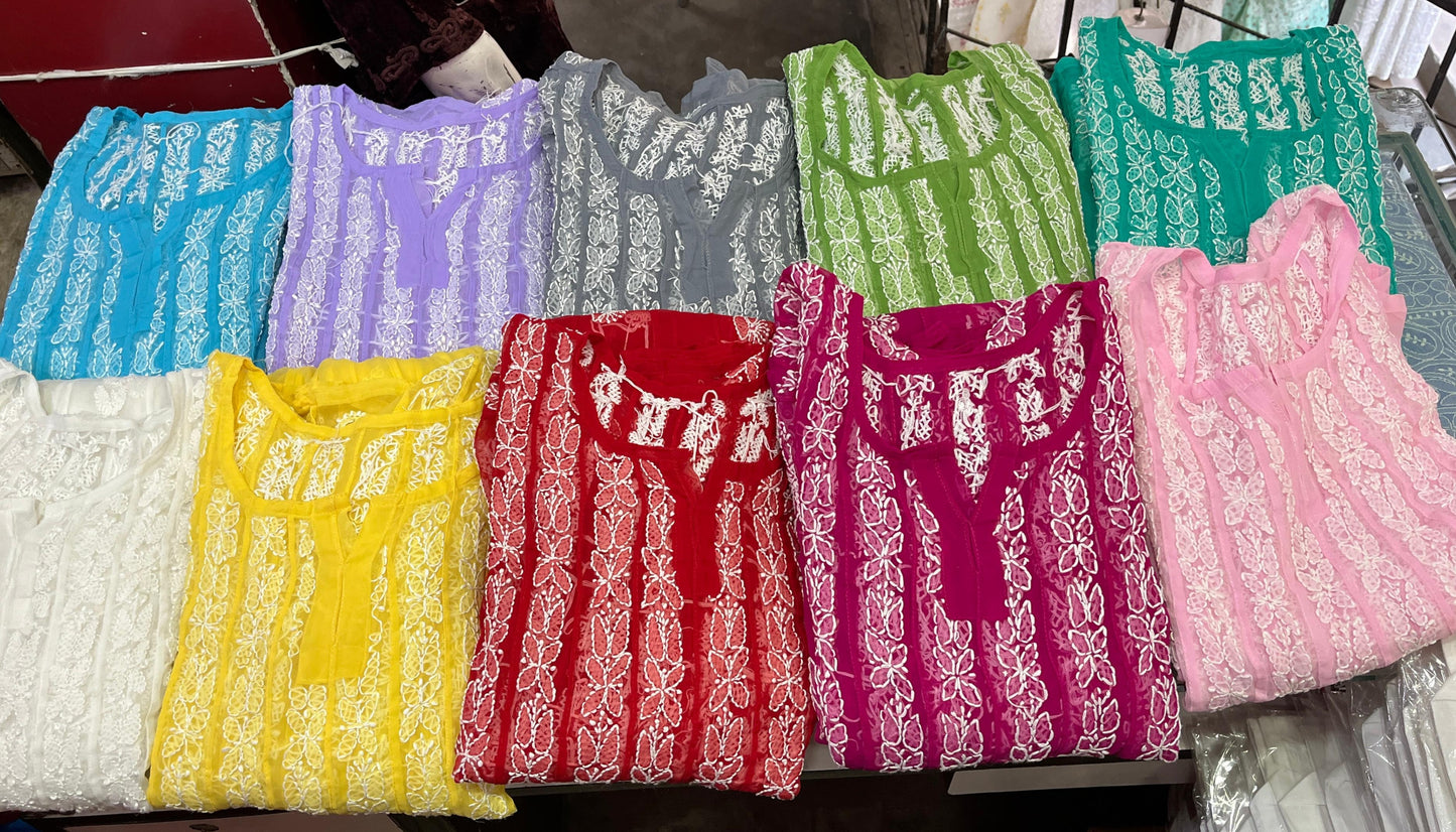 56 Kali Chikankari Anarkali with Inner