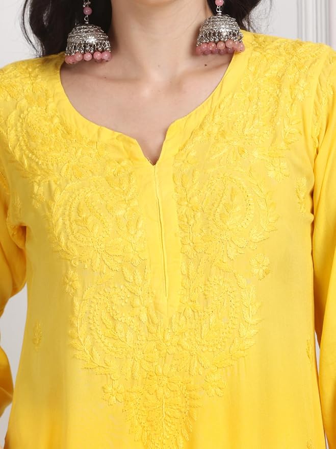 Ombre Kurta Palazzo Set with Dupatta