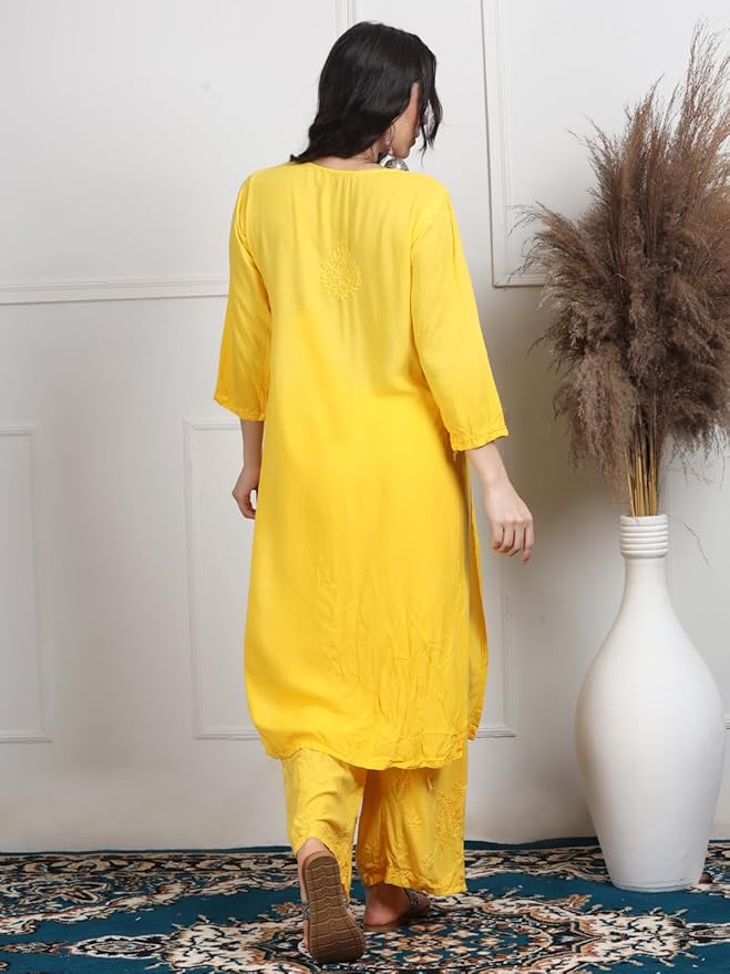 Ombre Kurta Palazzo Set with Dupatta