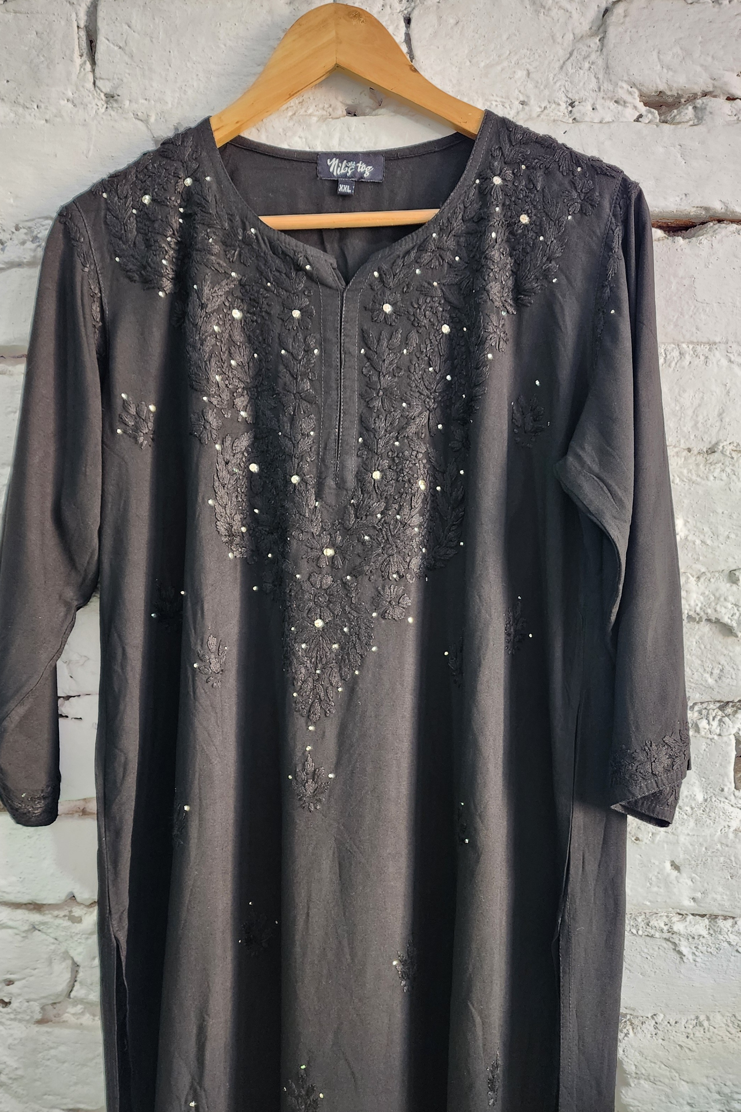 Chikankari Kurta Palazzo Set with Dupatta Cotton