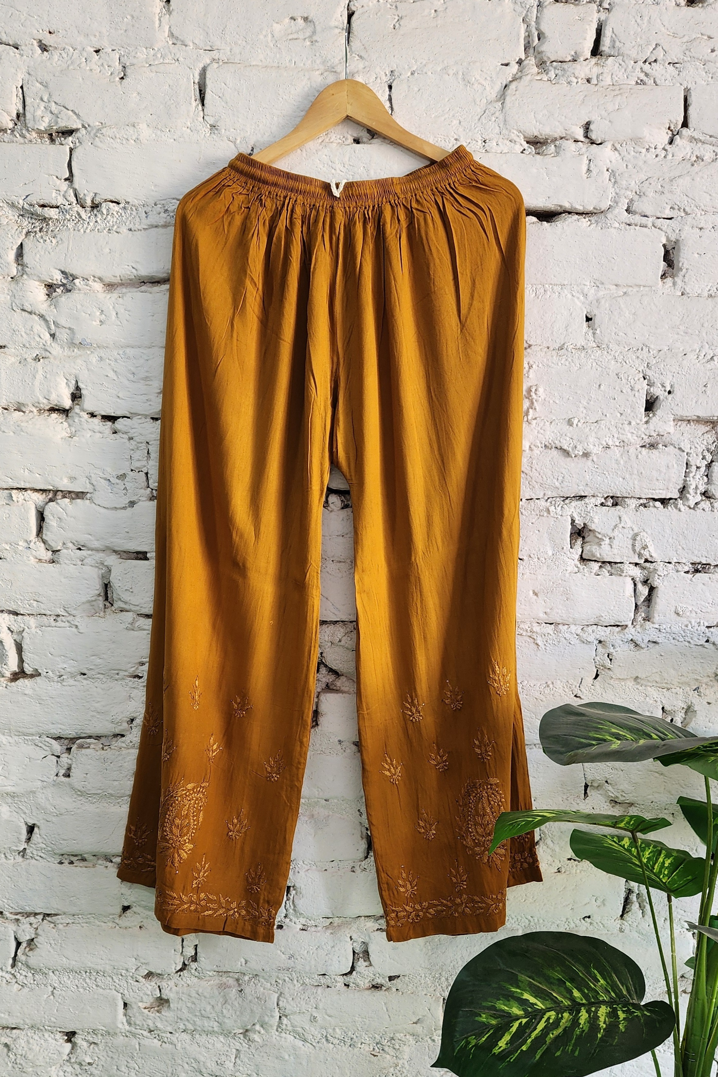 Chikankari Kurta Palazzo Set with Dupatta Cotton