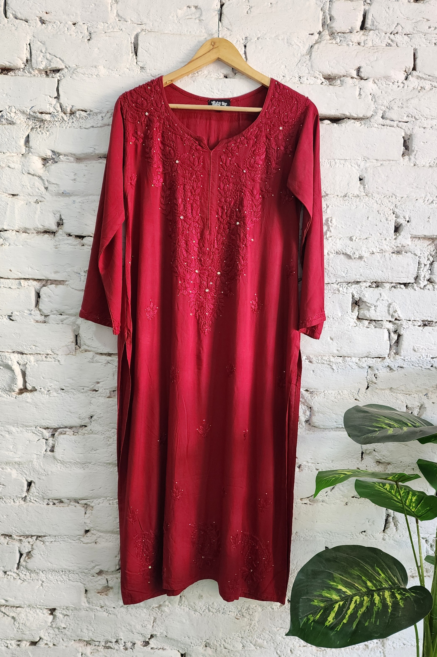 Chikankari Kurta Palazzo Set with Dupatta Cotton