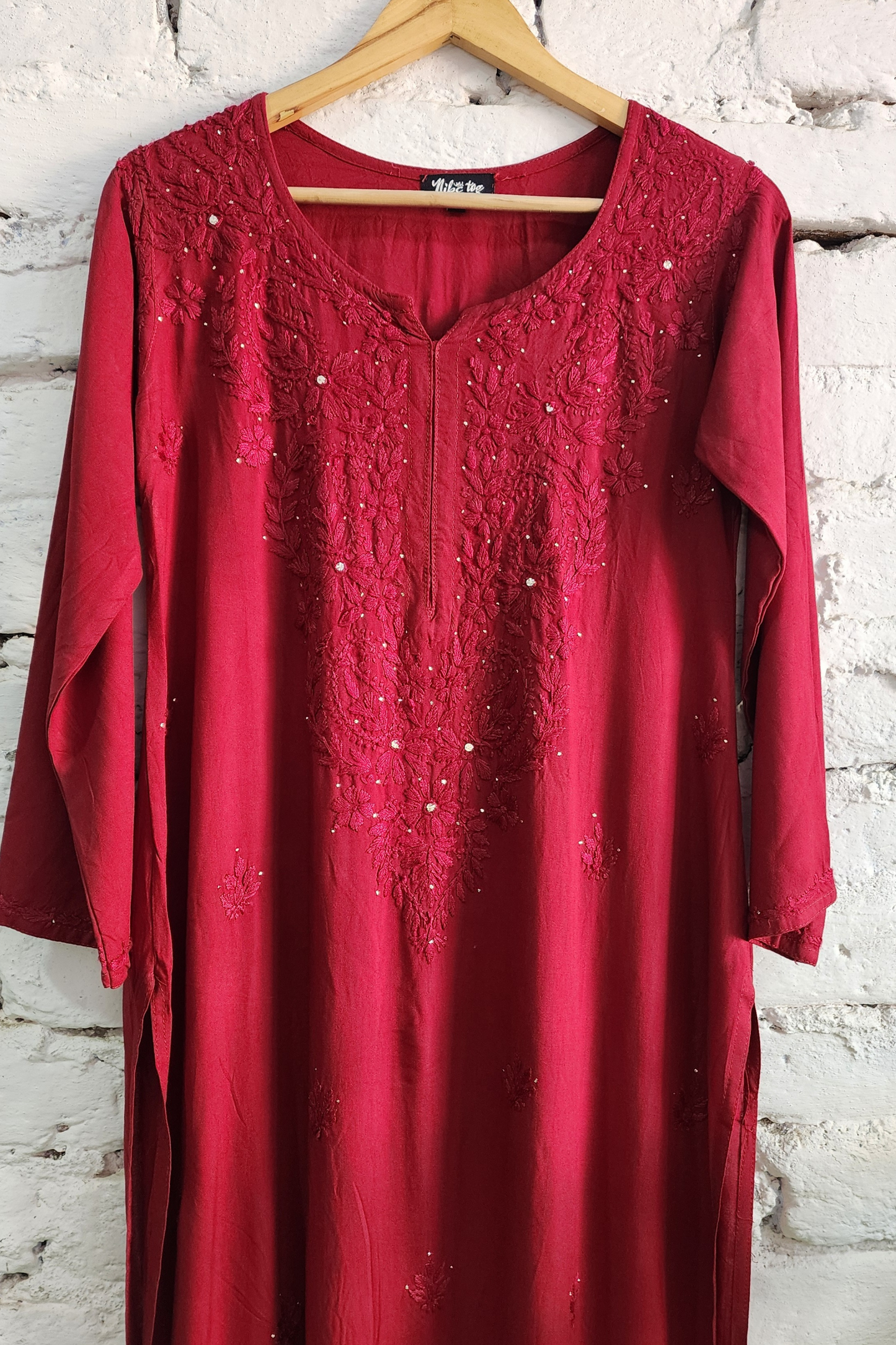 Chikankari Kurta Palazzo Set with Dupatta Cotton