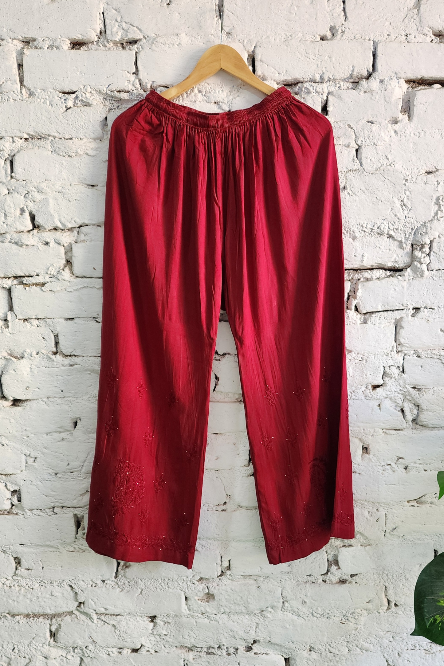 Chikankari Kurta Palazzo Set with Dupatta Cotton