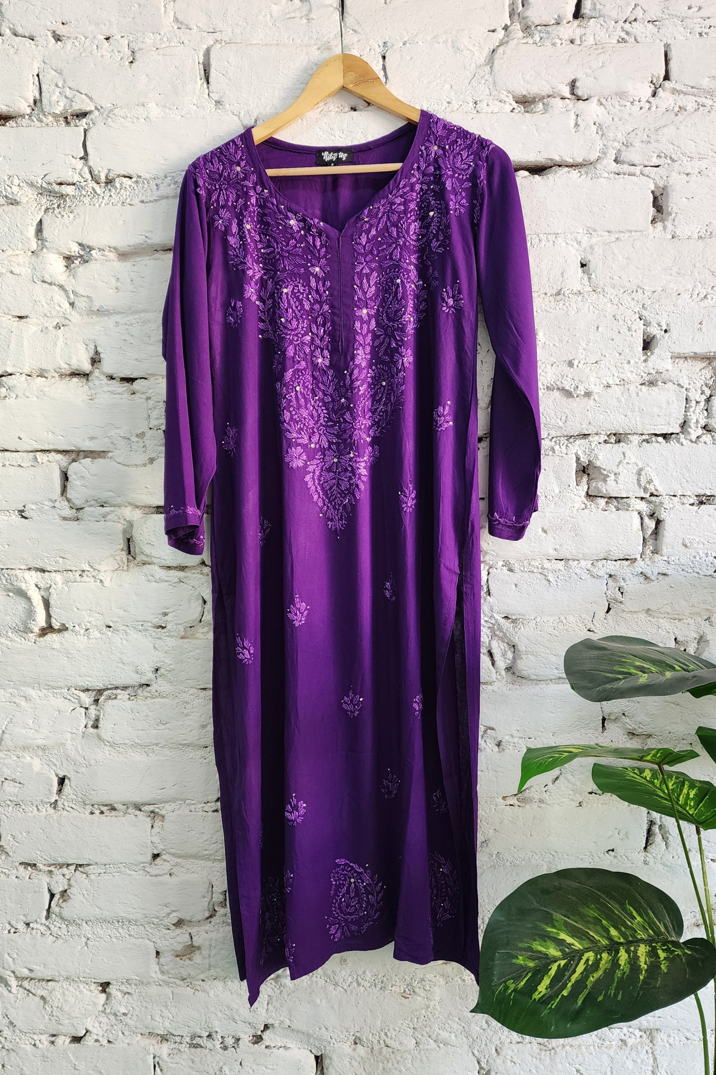 Chikankari Kurta Palazzo Set with Dupatta Cotton