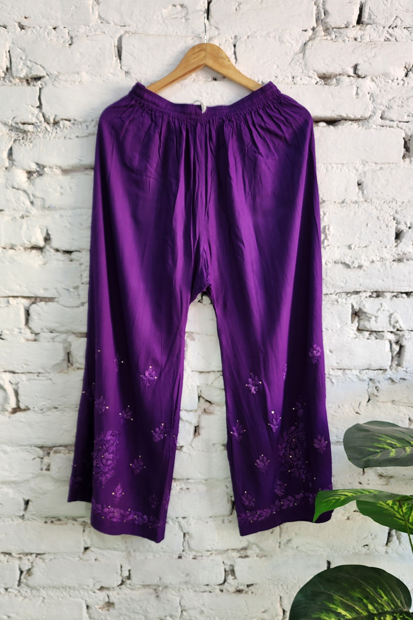 Chikankari Kurta Palazzo Set with Dupatta Cotton