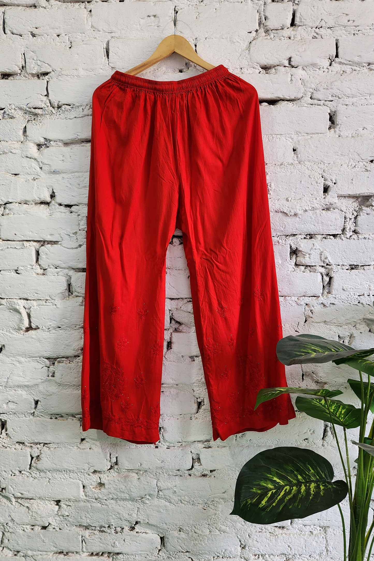 Chikankari Kurta Palazzo Set with Dupatta Cotton