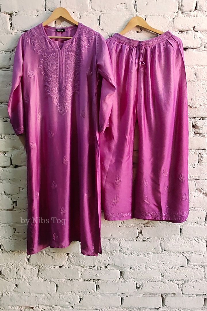 Ombre Purple Modal Silk Set