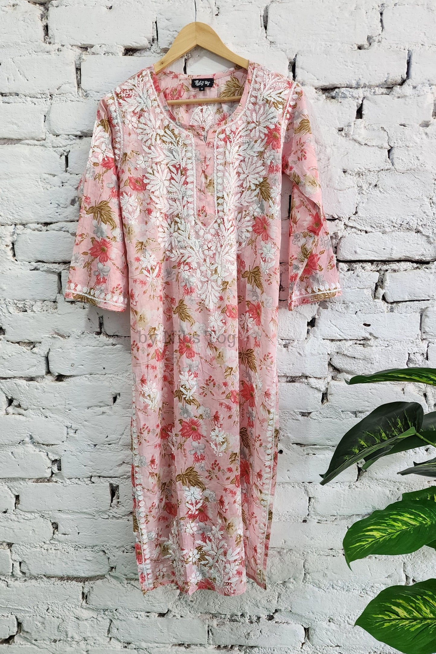 Meer Printed Cotton Chikankari Kurta Palazzo Set