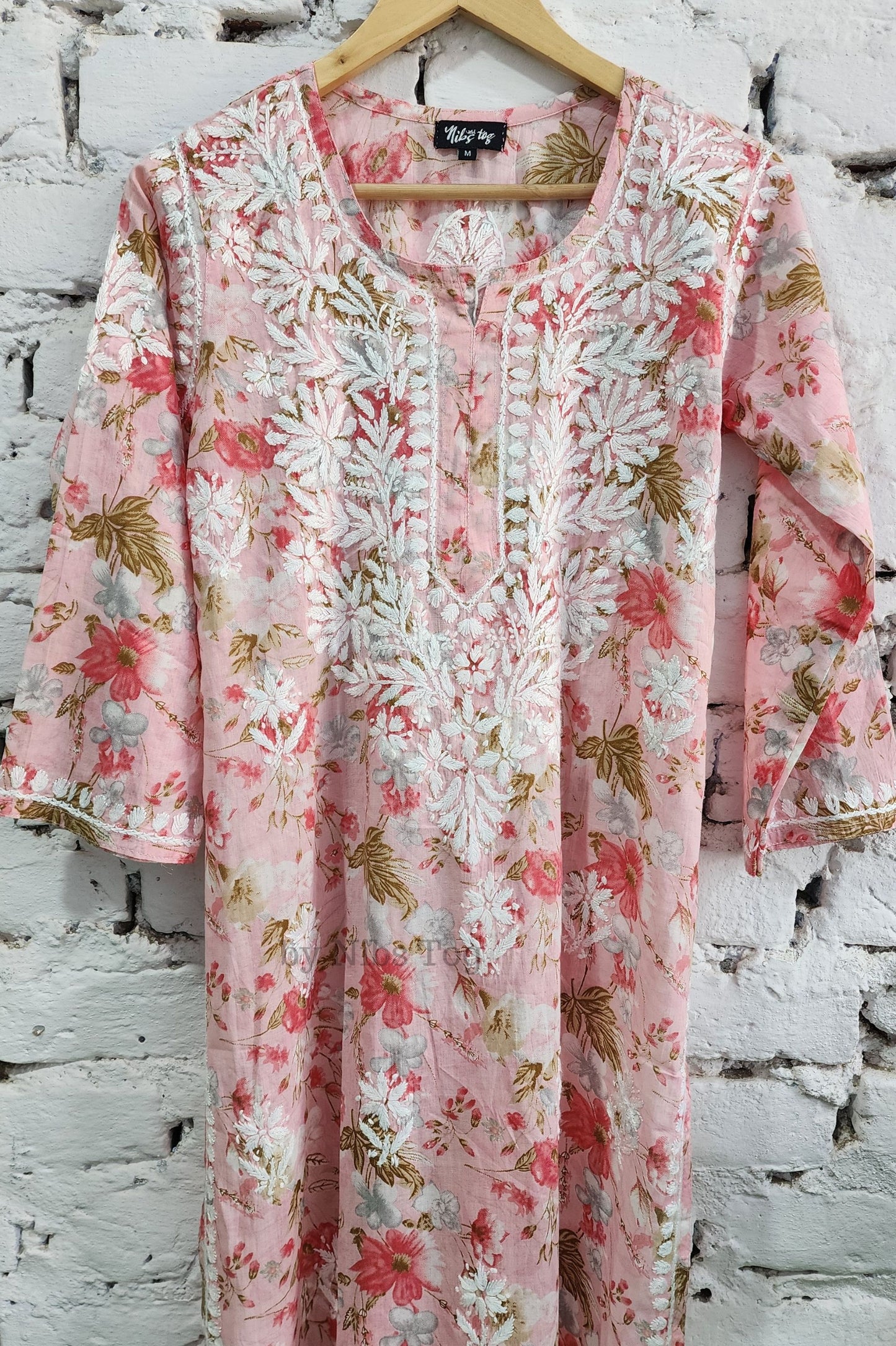 Meer Printed Cotton Chikankari Kurta Palazzo Set
