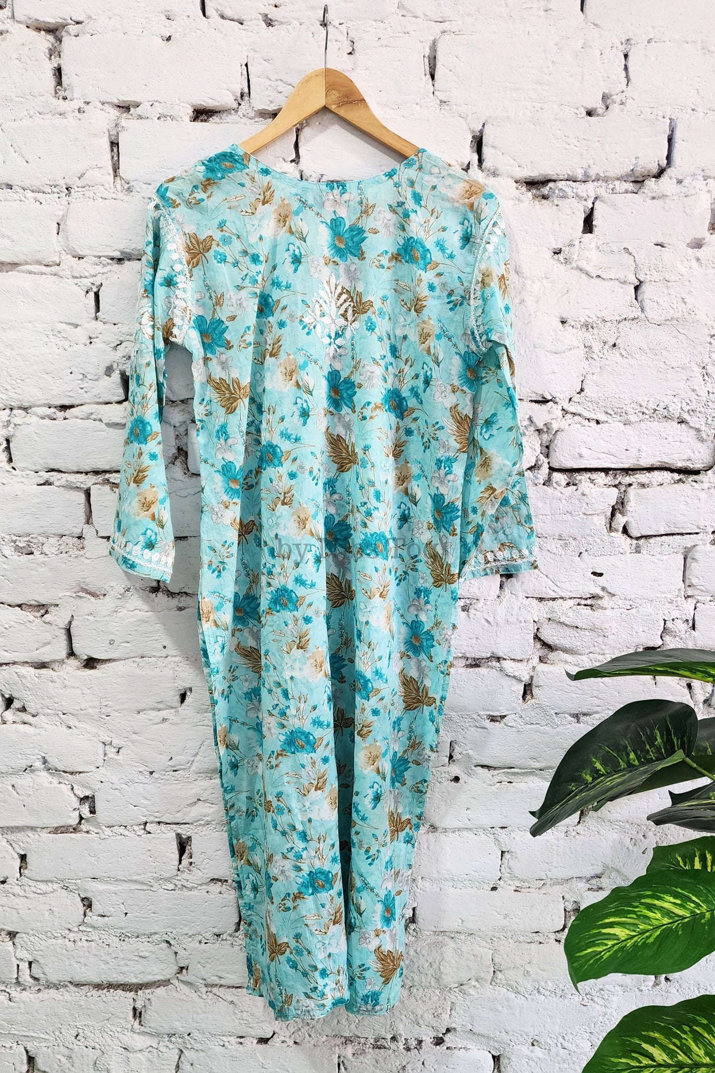 Meer Printed Cotton Chikankari Kurta Palazzo Set