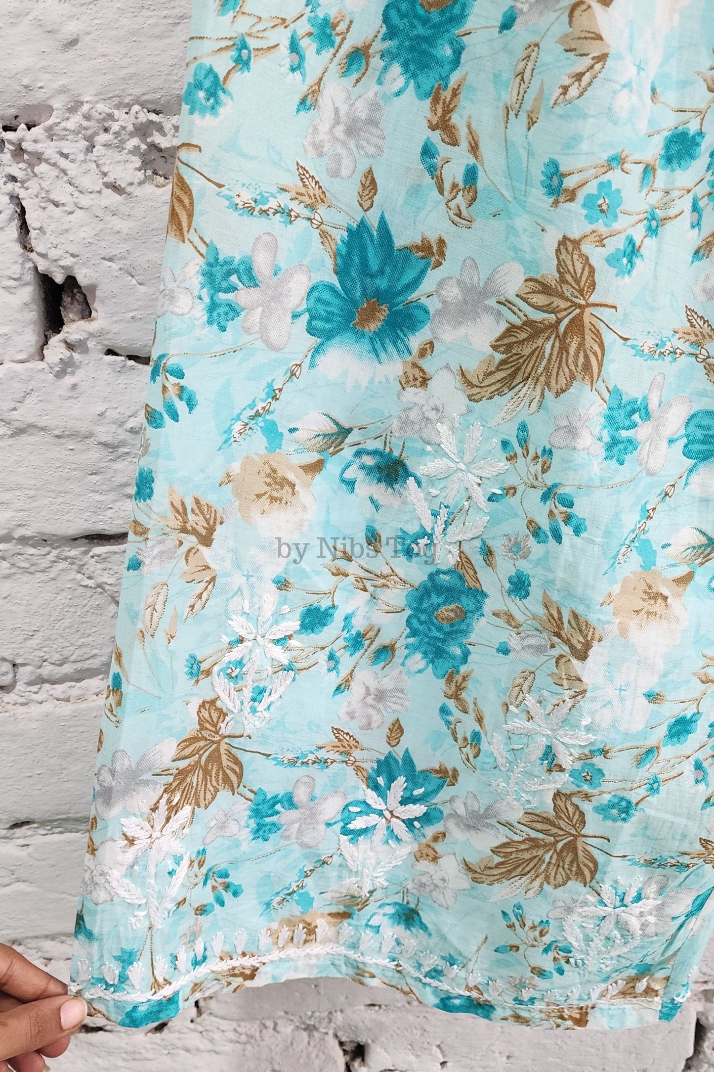 Meer Printed Cotton Chikankari Kurta Palazzo Set