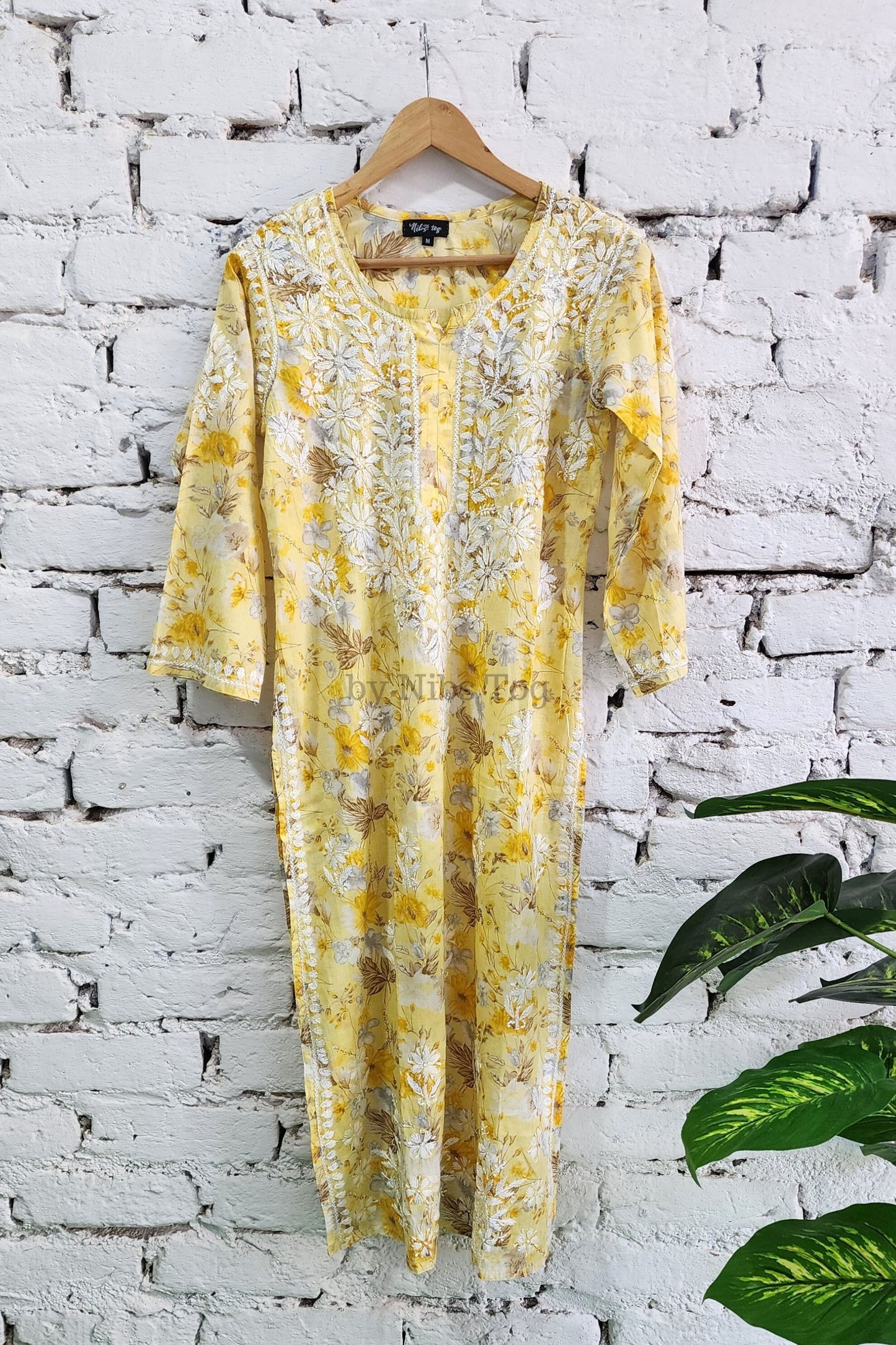 Meer Printed Cotton Chikankari Kurta Palazzo Set