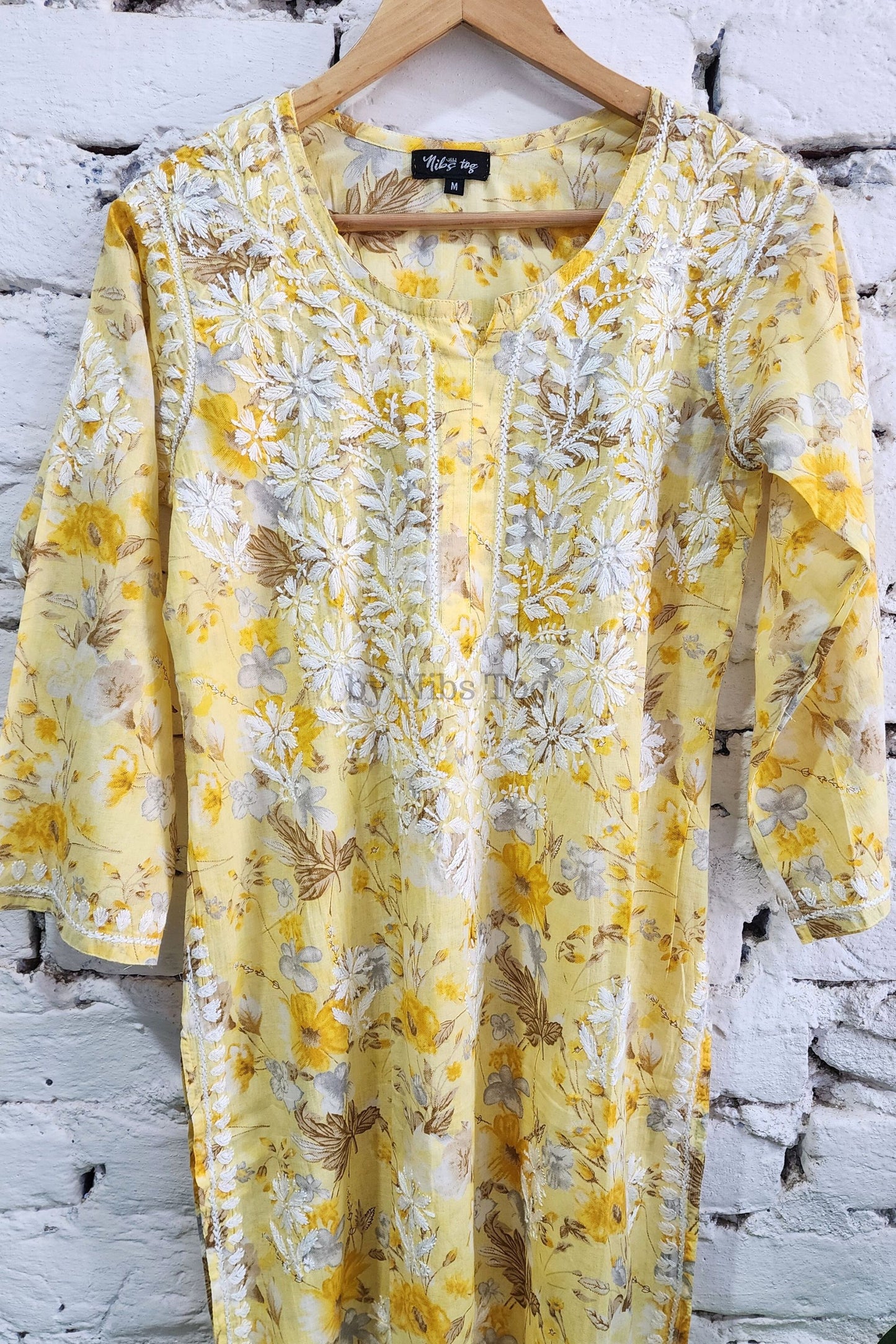Meer Printed Cotton Chikankari Kurta Palazzo Set