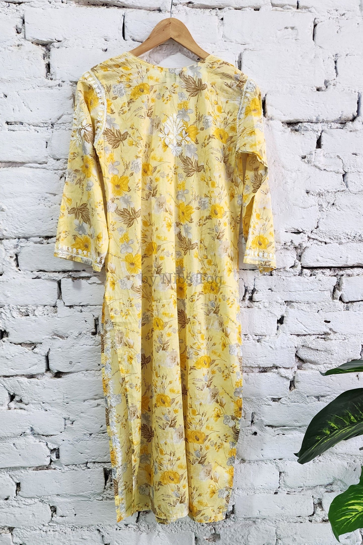 Meer Printed Cotton Chikankari Kurta Palazzo Set