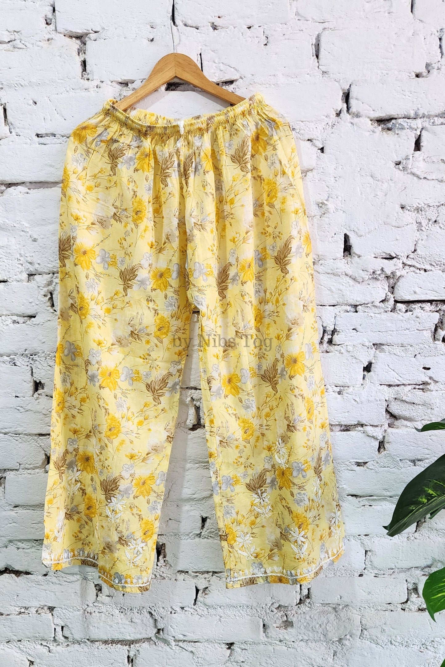 Meer Printed Cotton Chikankari Kurta Palazzo Set