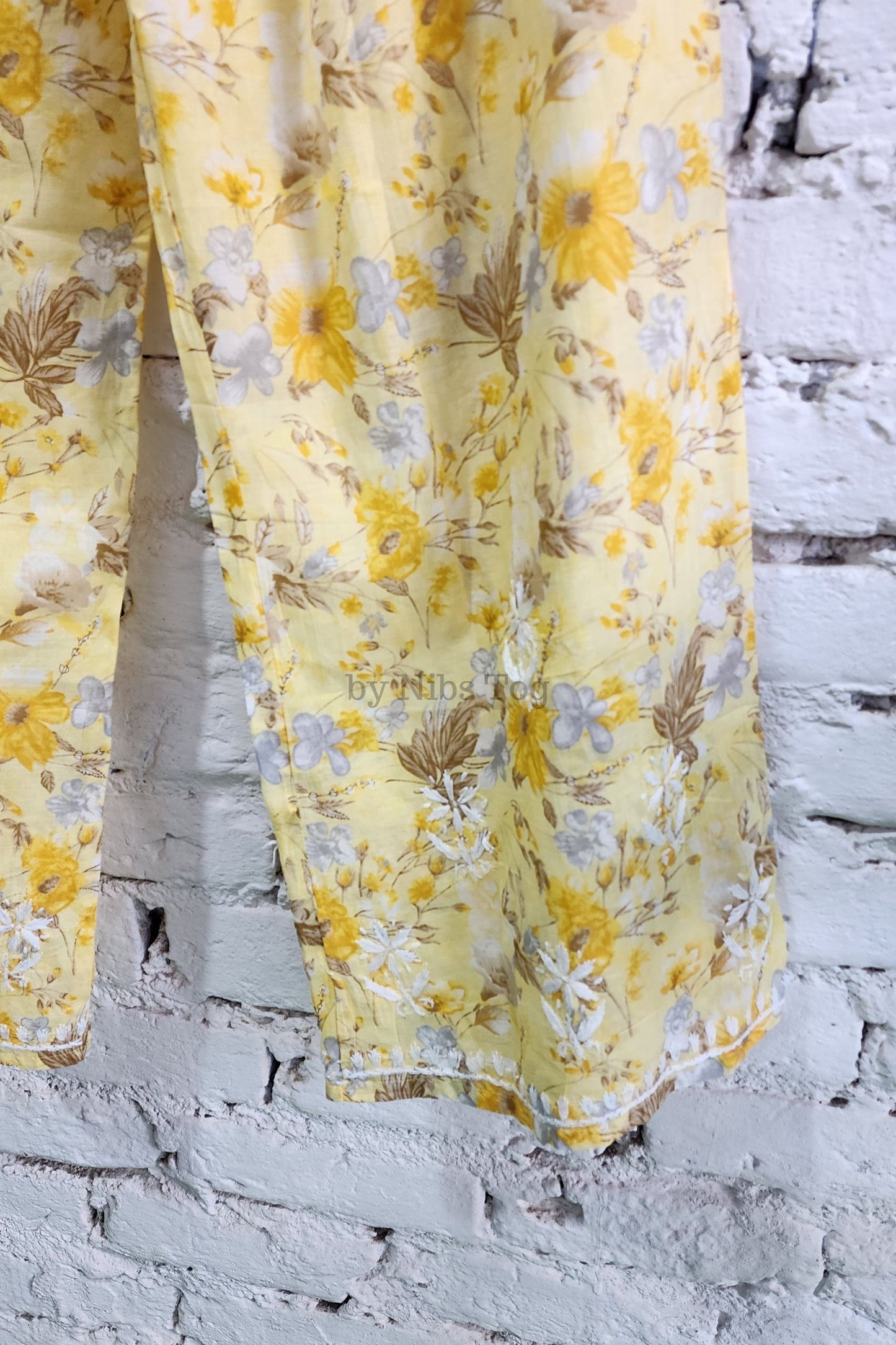 Meer Printed Cotton Chikankari Kurta Palazzo Set