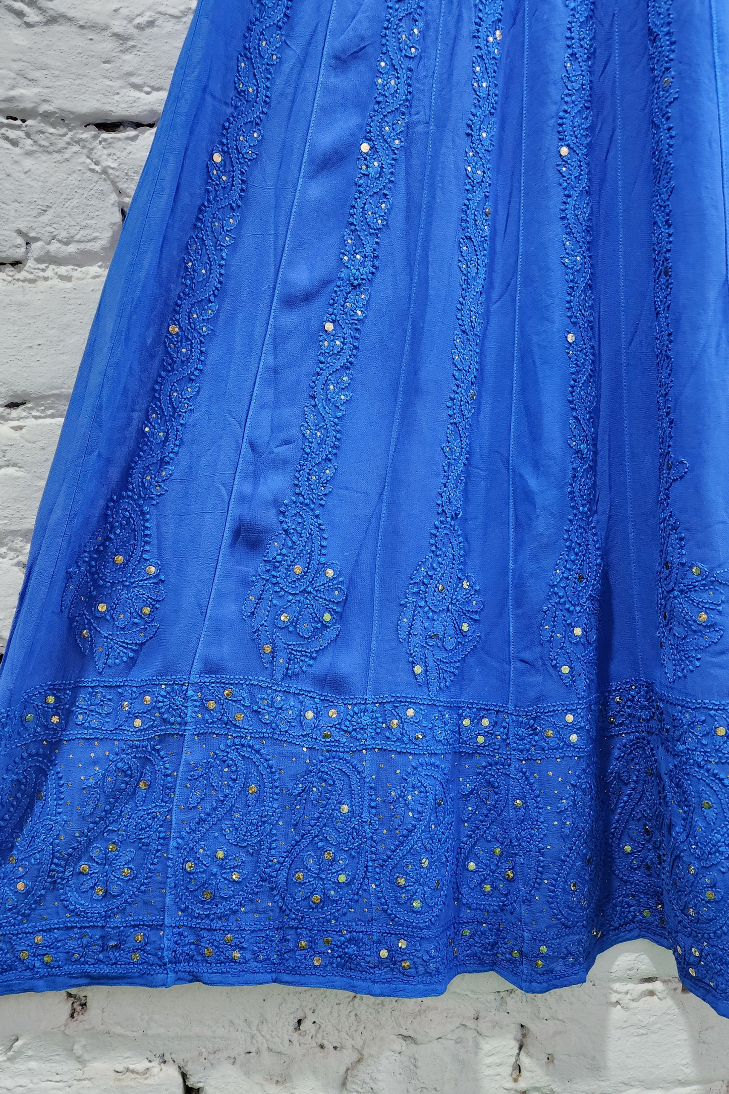 Roohi Blue Chikankari Anarkali Suit with Dupatta
