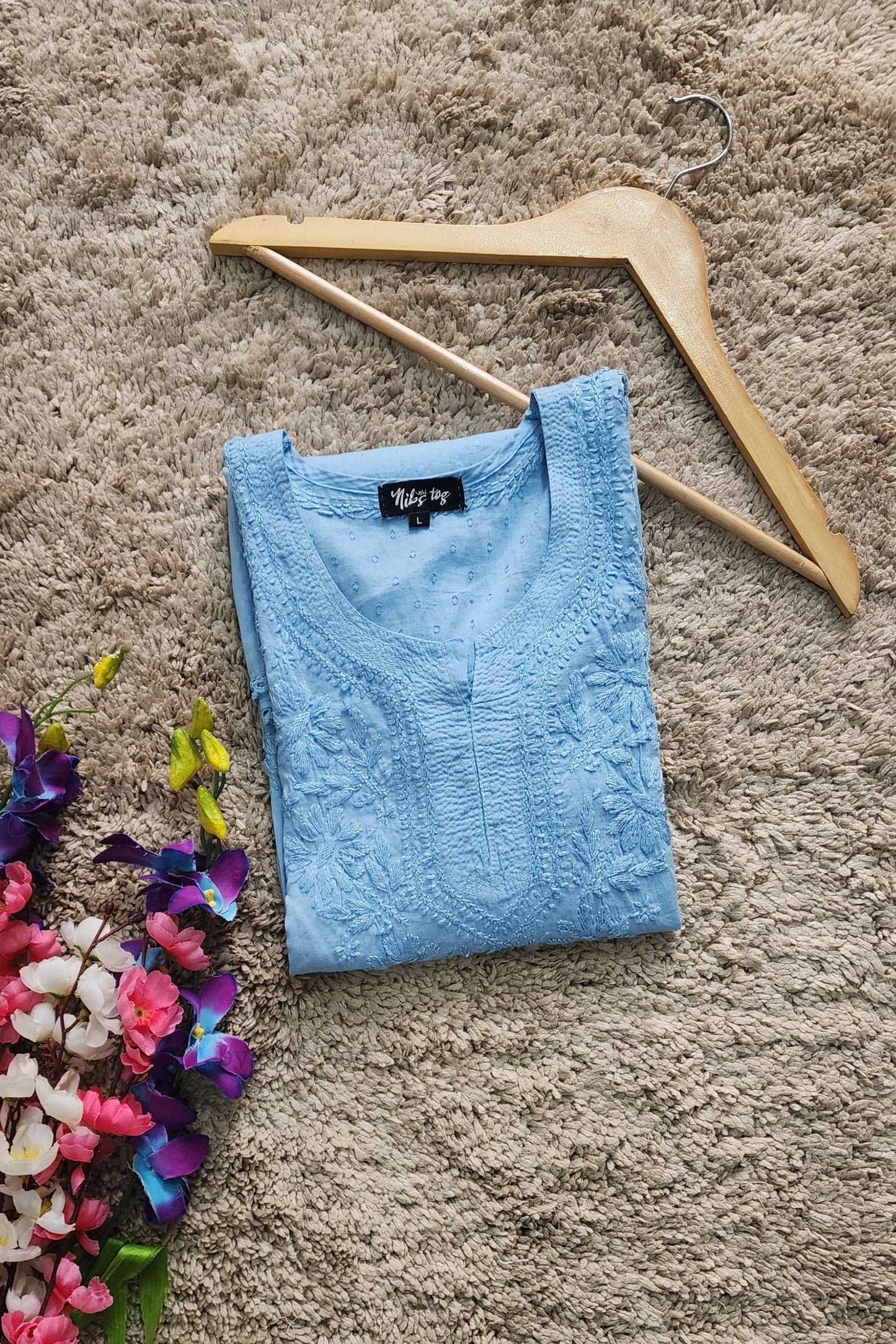 Anaya Mulmul Chikankari Short Kurta for Women