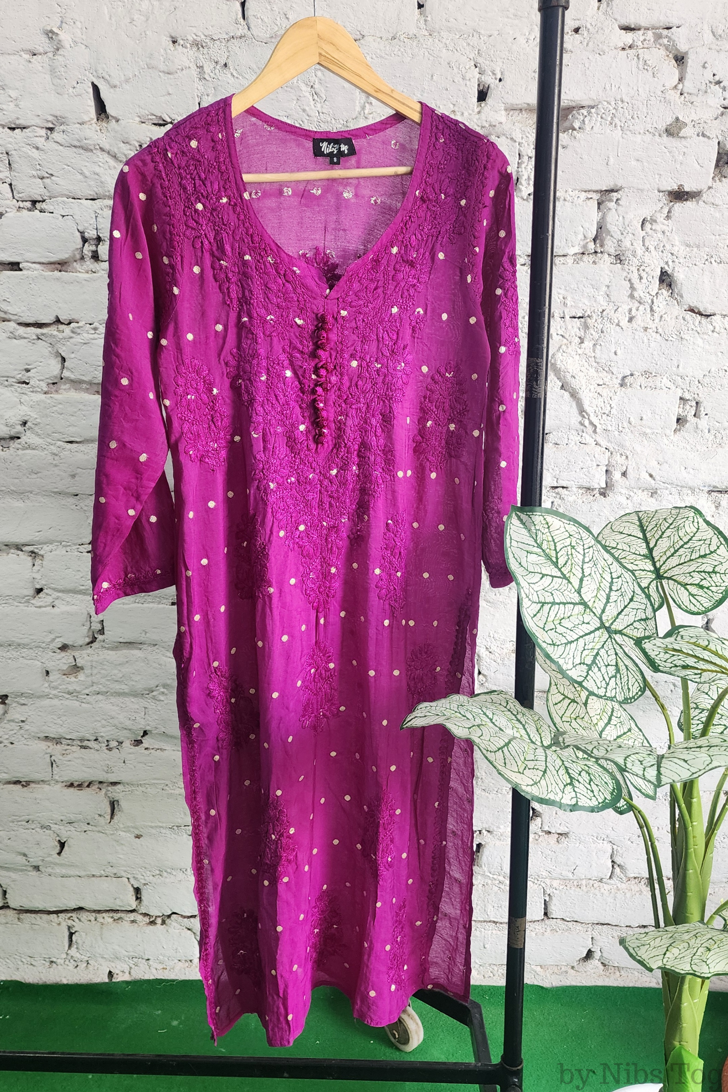 Silk Chikankari Kurta Palazzo Set