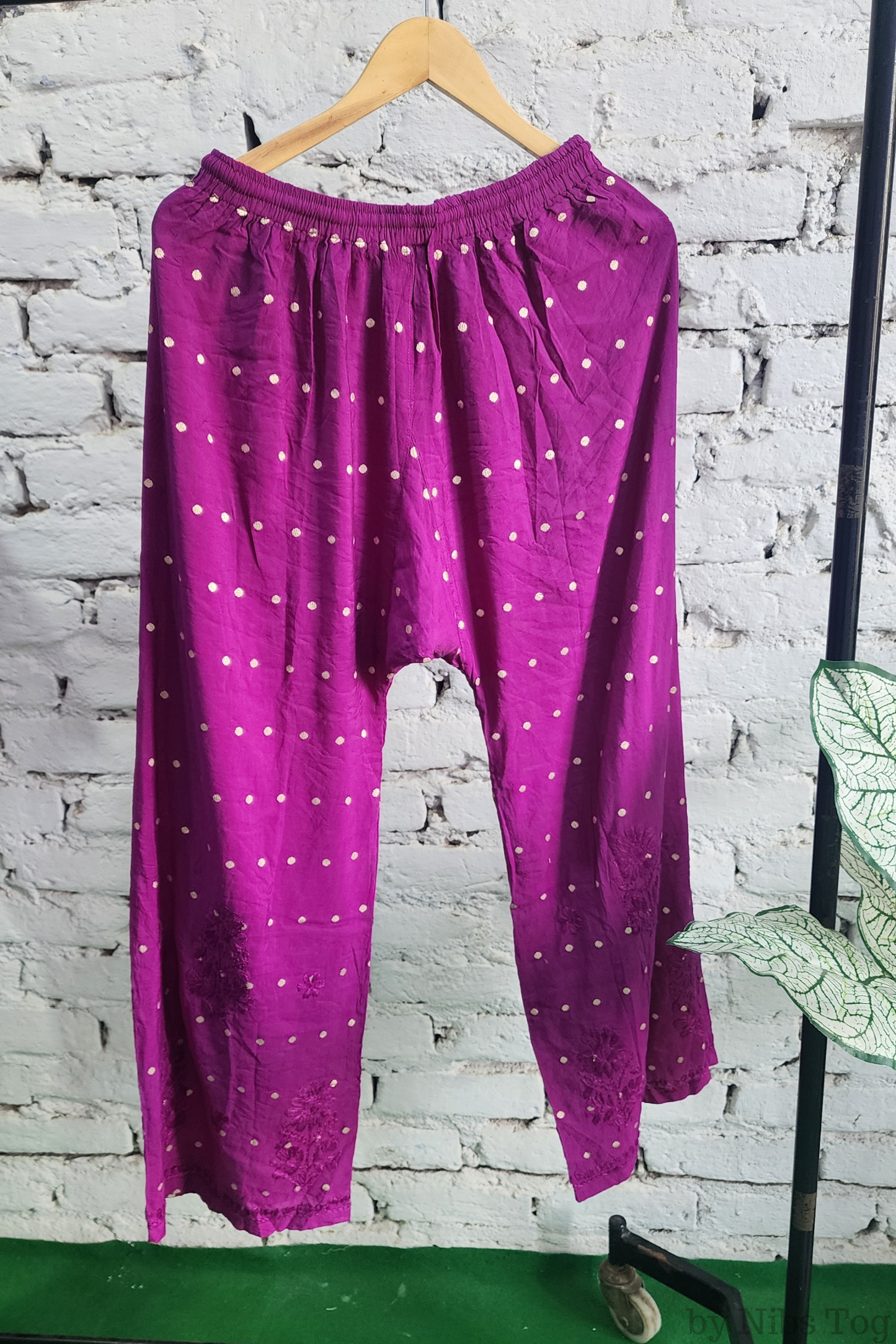 Silk Chikankari Kurta Palazzo Set