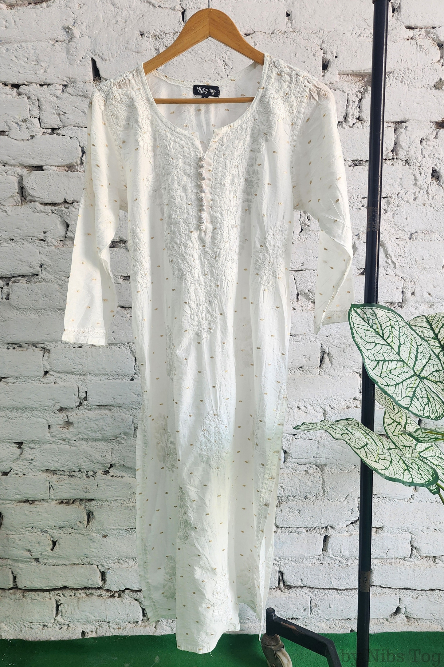Silk Chikankari Kurta Palazzo Set