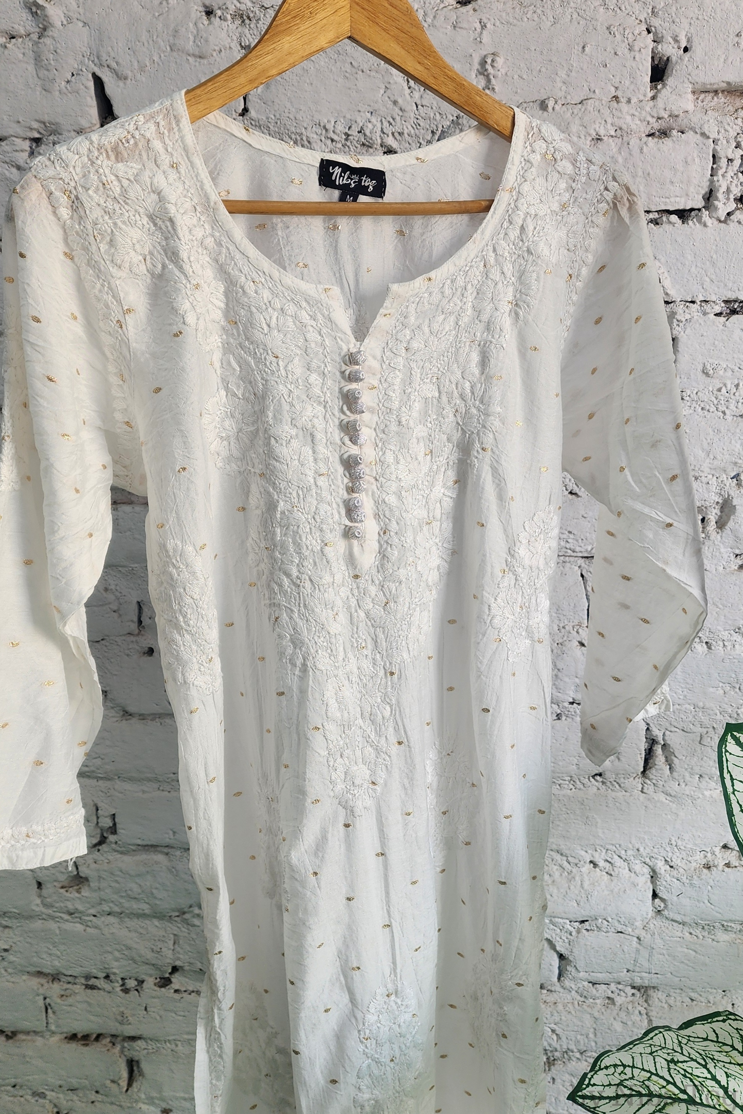 Silk Chikankari Kurta Palazzo Set