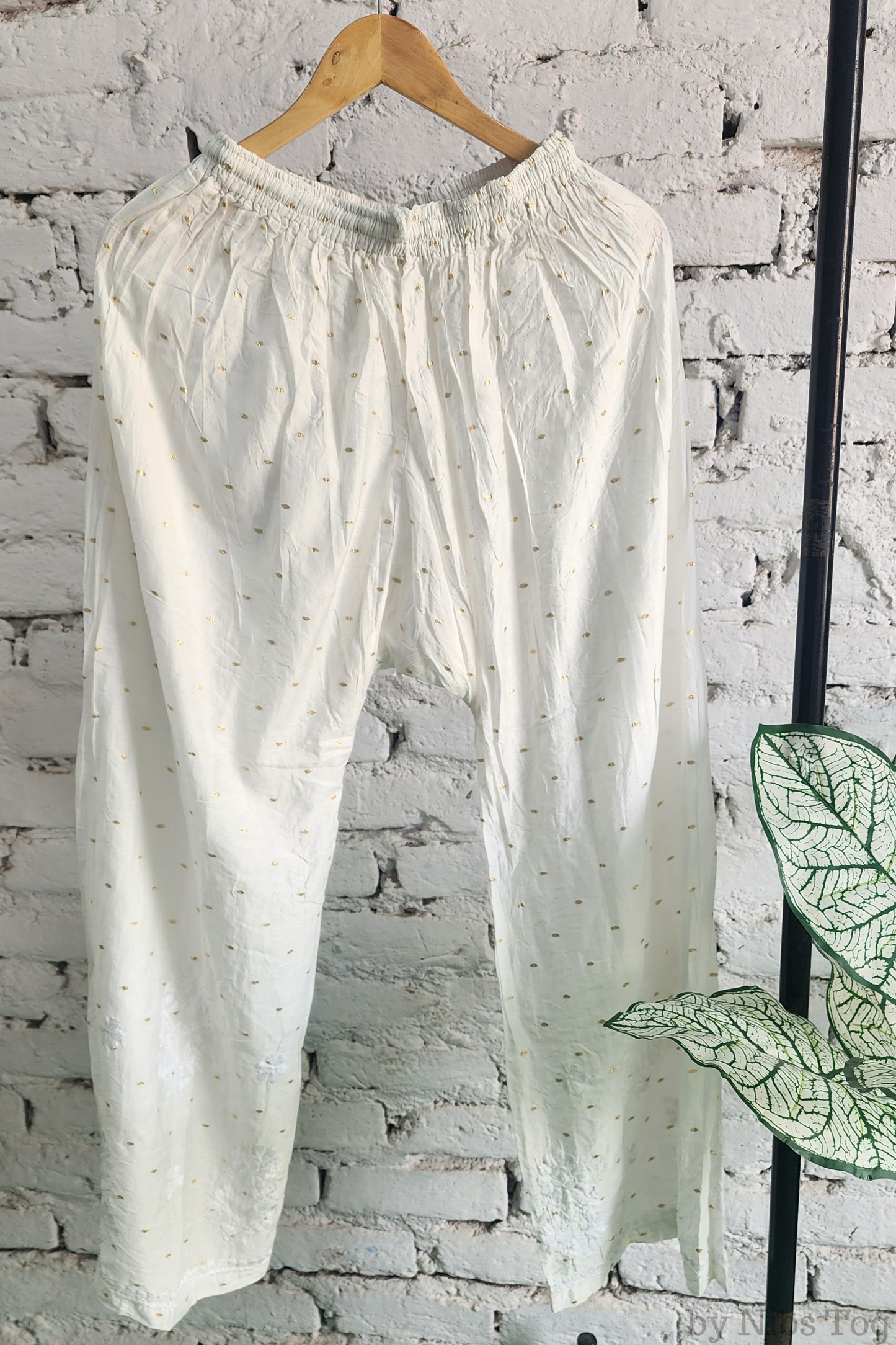 Silk Chikankari Kurta Palazzo Set