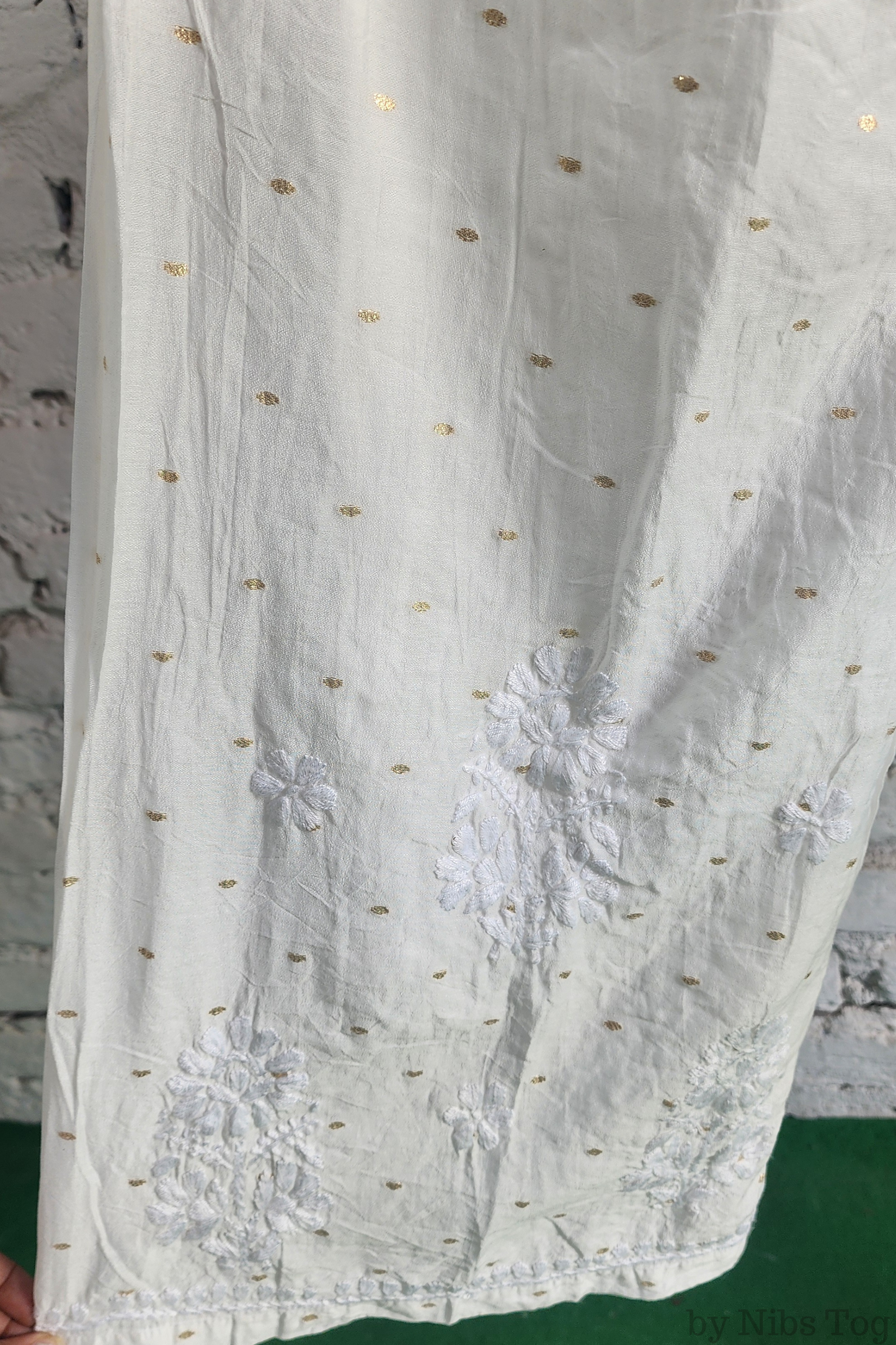 Silk Chikankari Kurta Palazzo Set