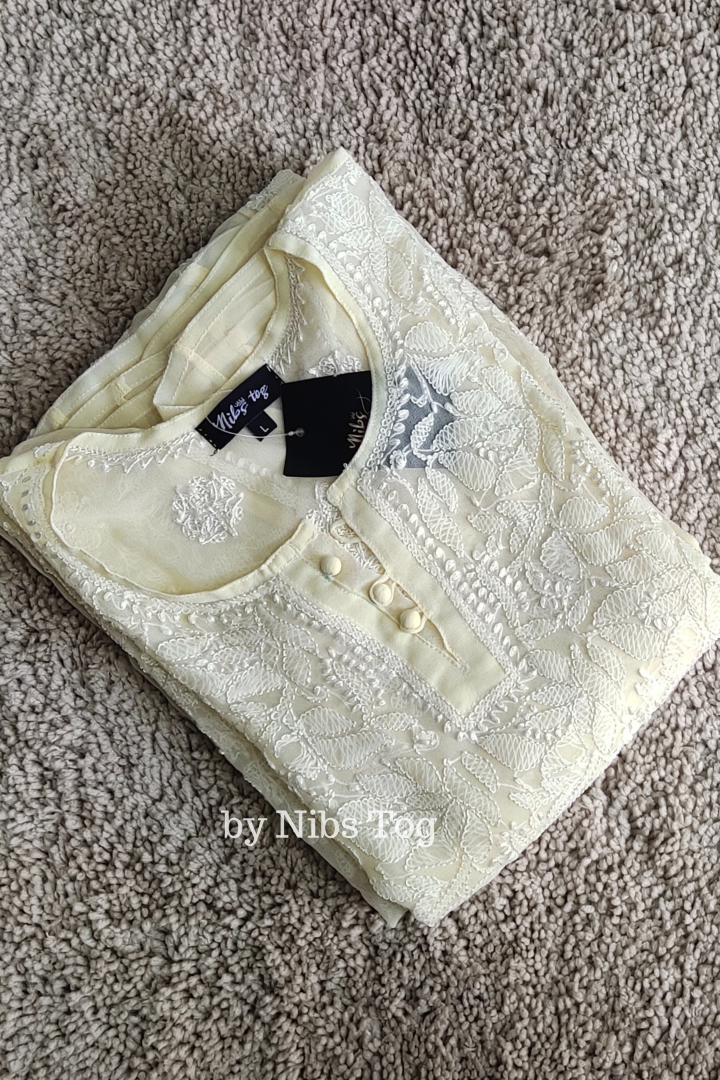 Resham Chikankari Anarkali Kurta