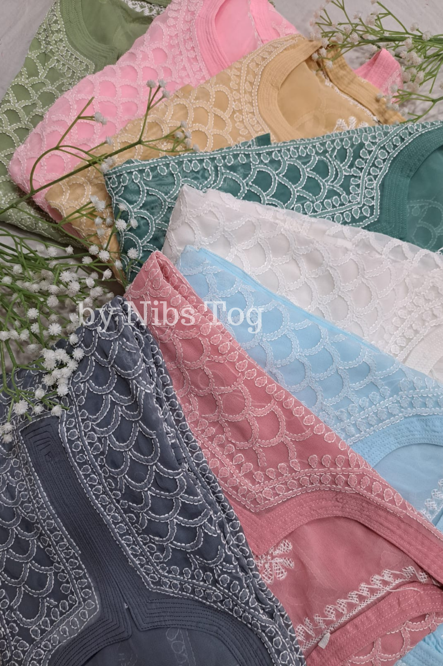 Georgette Heavy Work Straight Chikankari Kurta