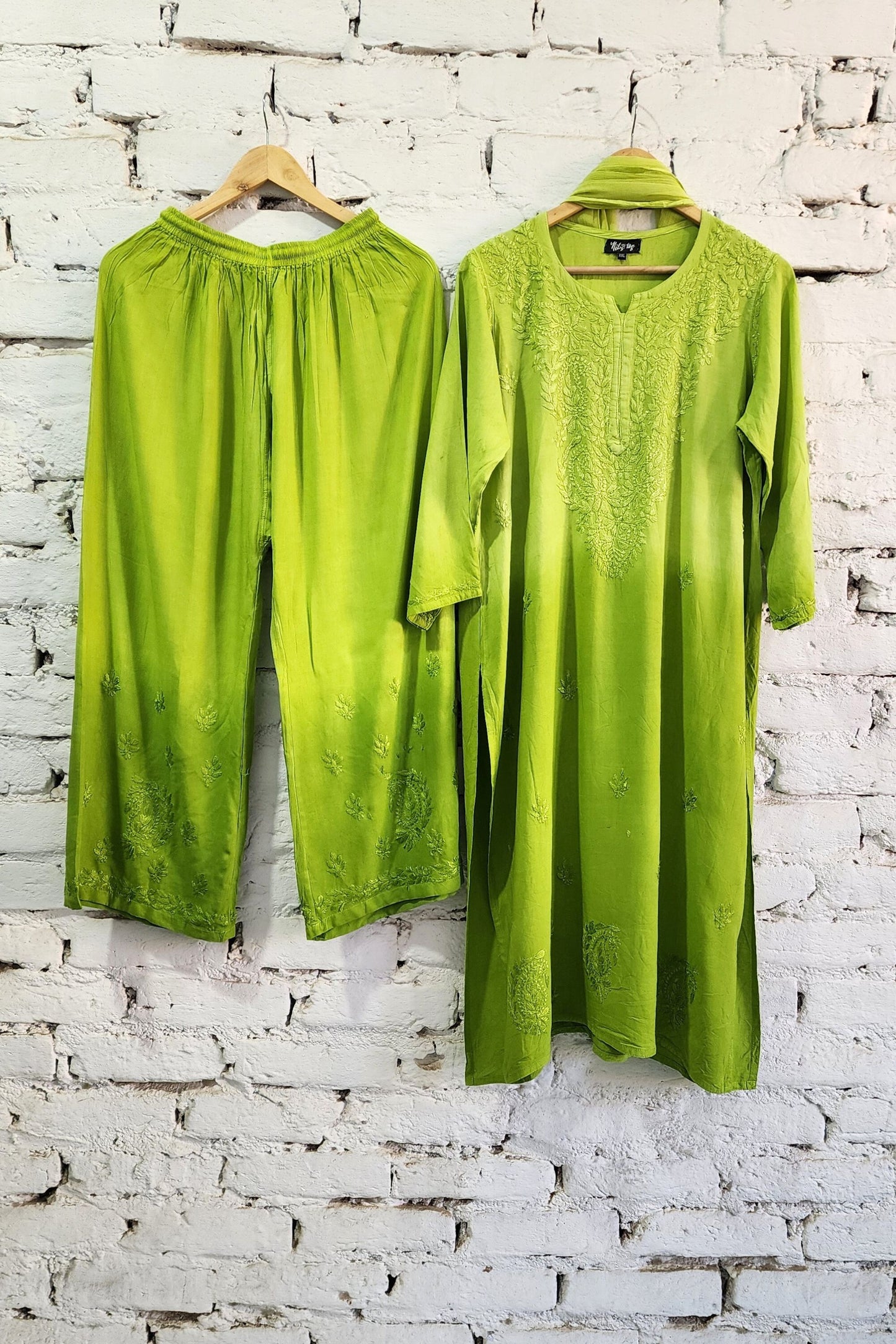 Ombre Kurta Palazzo Set with Dupatta