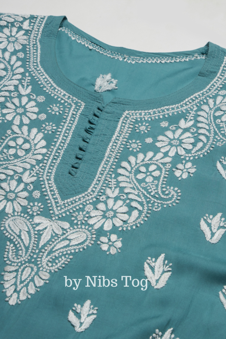 Afsa Modal Short Kurta Green