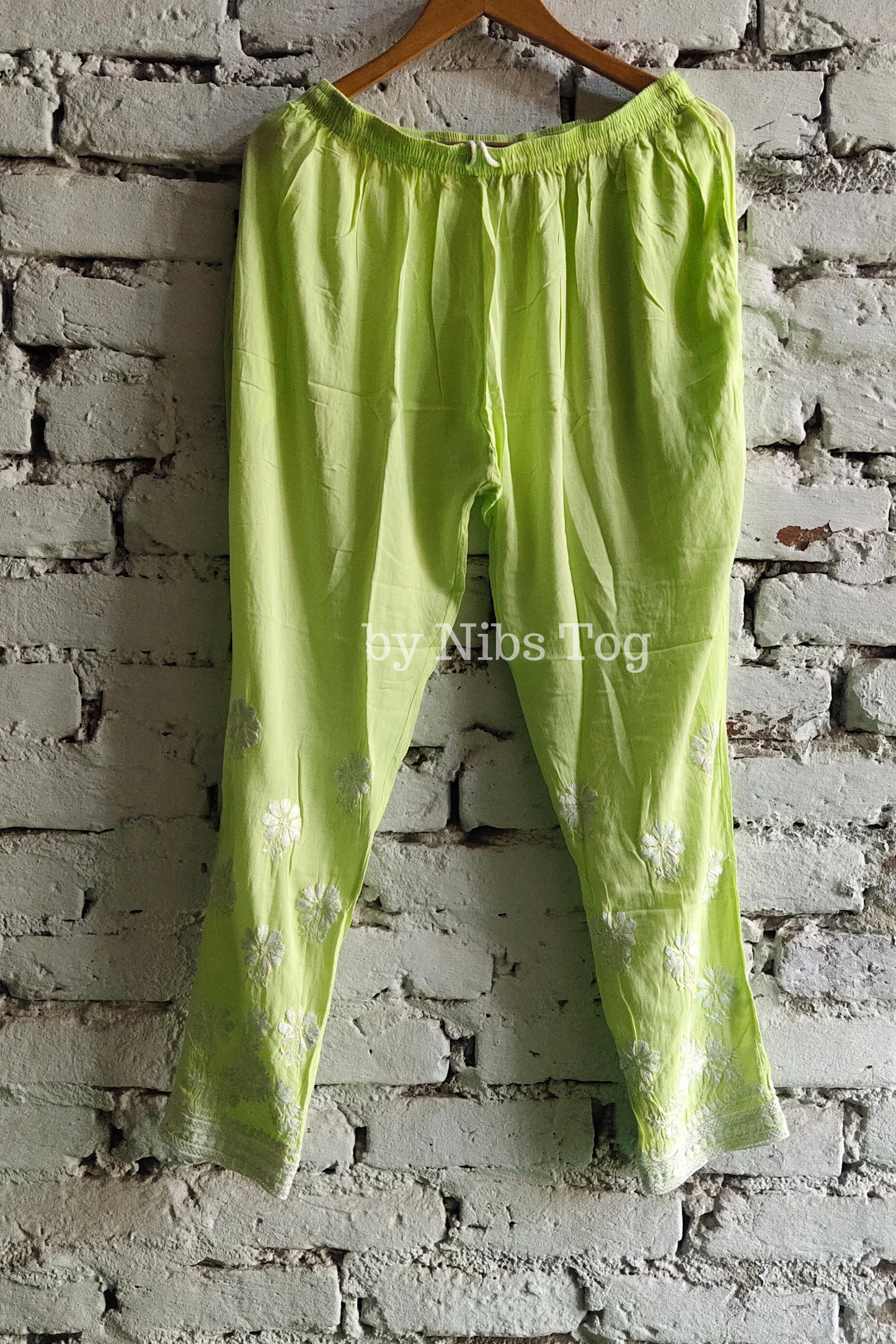 Naira Cut Chikankari Embroidered Kurta Pant Set