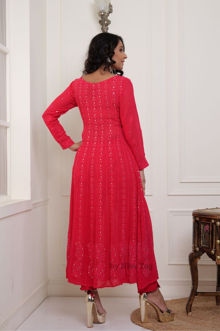 Gulzaar Chikankari Anarkali Kurta Set with Dupatta