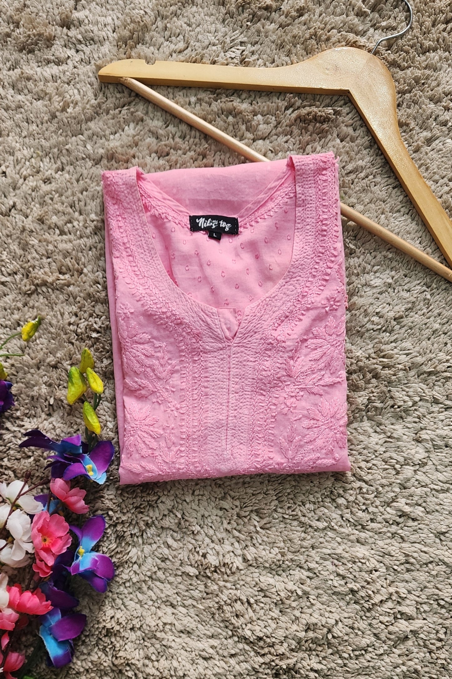 Anaya Mulmul Chikankari Short Kurta for Women