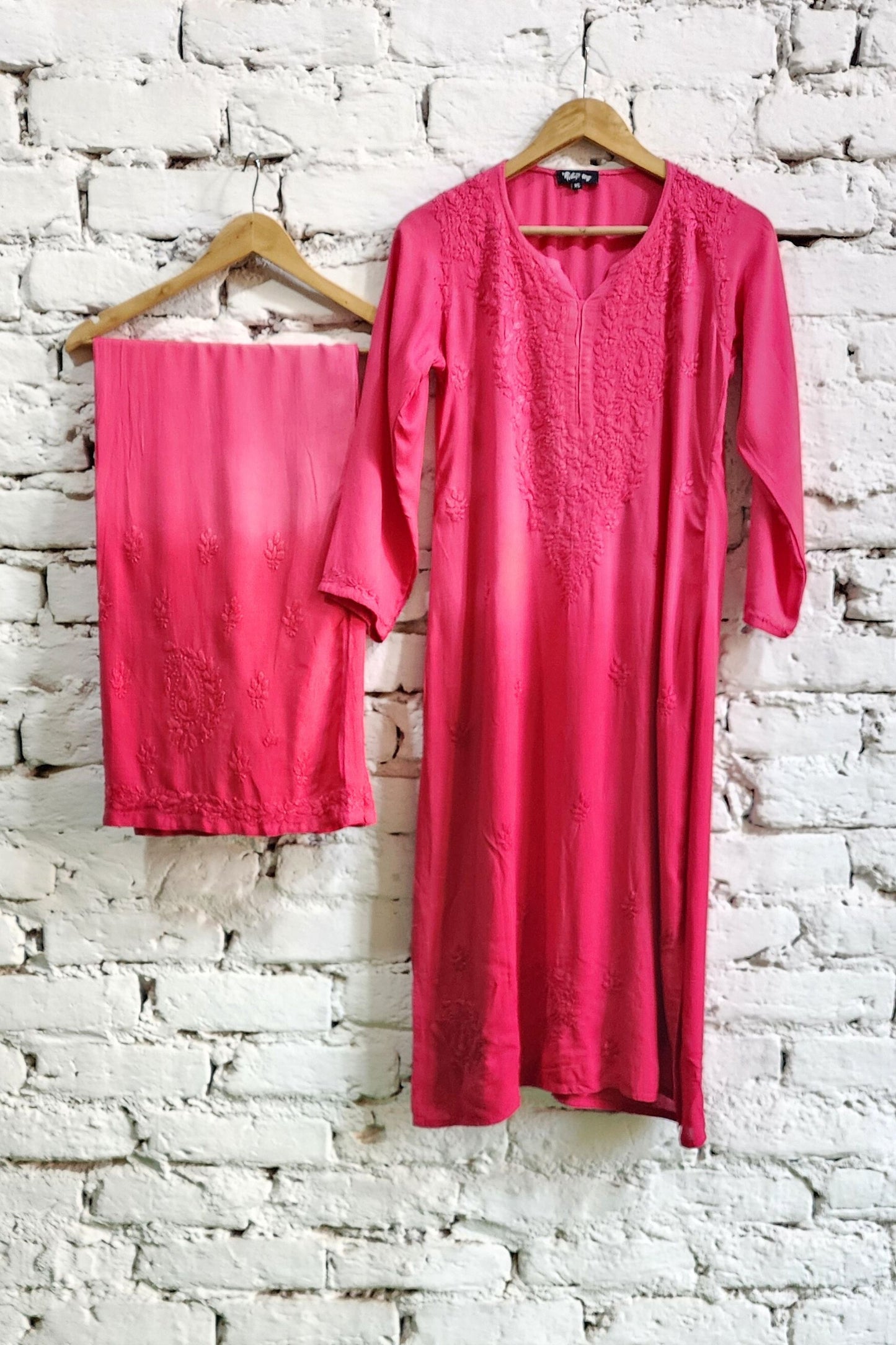 Ombre Kurta Palazzo Set with Dupatta