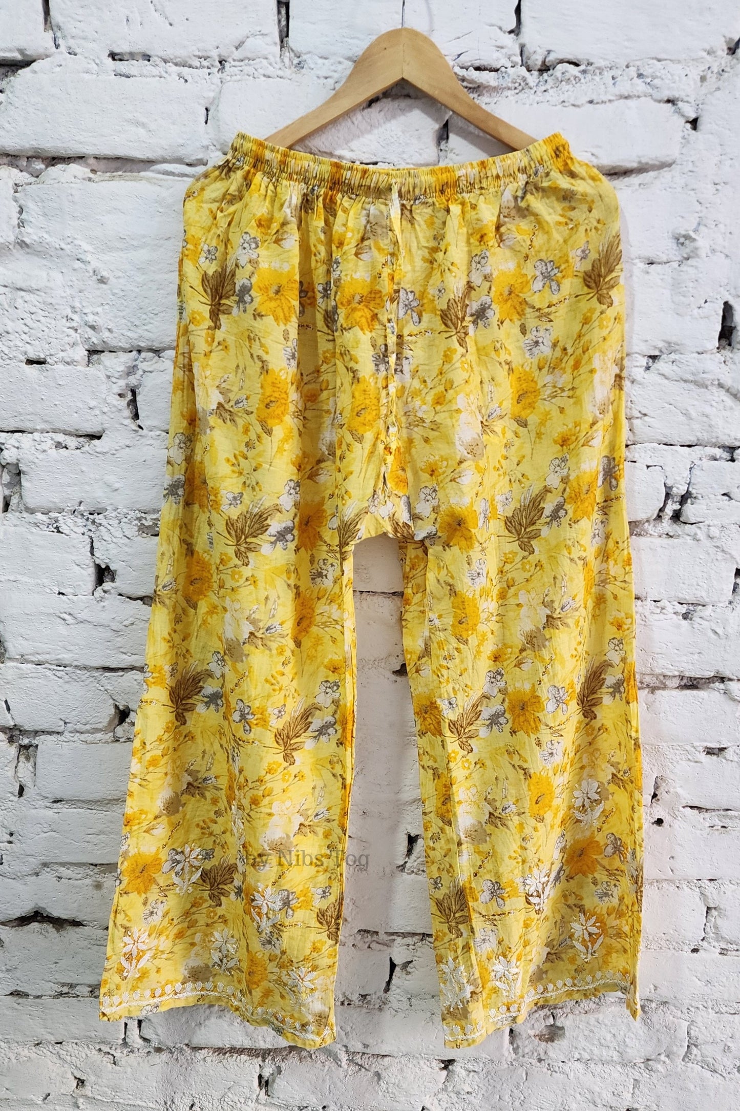 Meer Printed Cotton Chikankari Kurta Palazzo Set