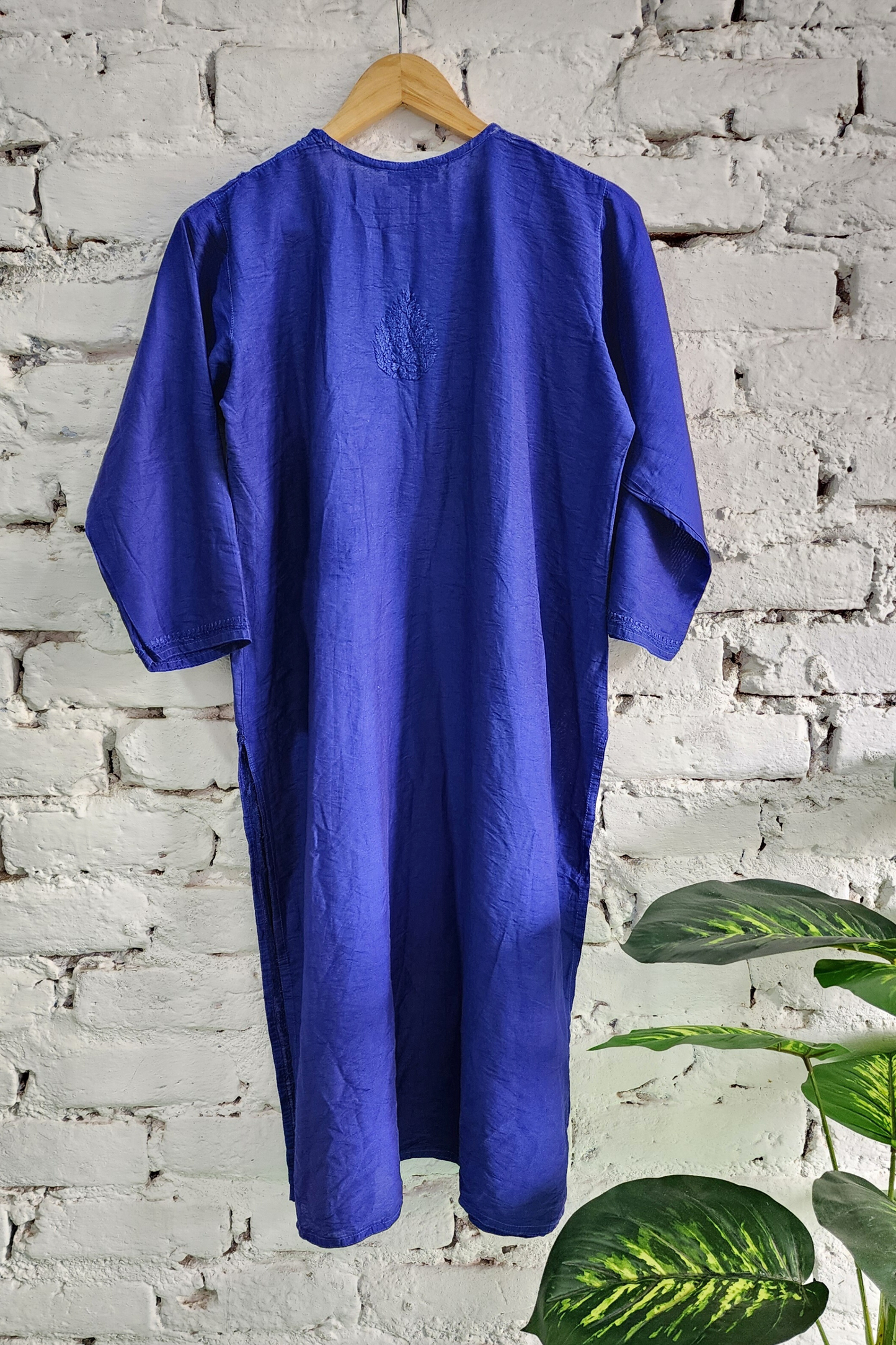Chanderi Silk Chikankari Kurta