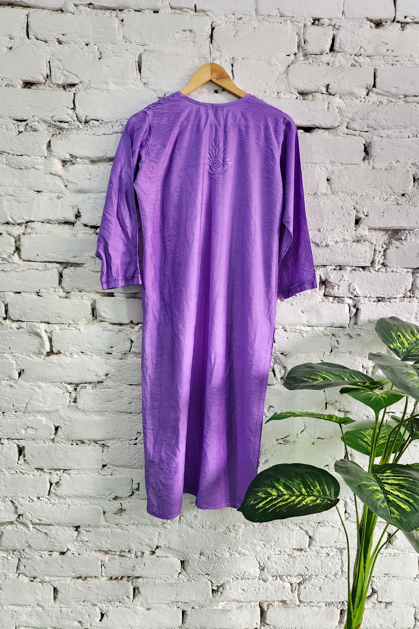Chanderi Silk Chikankari Kurta