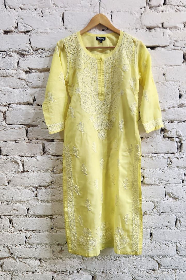 Voil Cotton Chikankari Kurta for Women