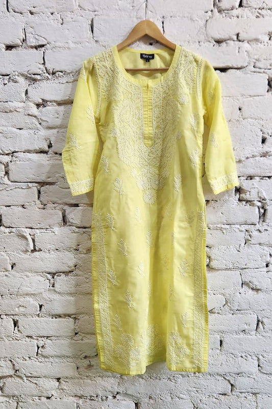 Voil Cotton Chikankari Kurta for Women