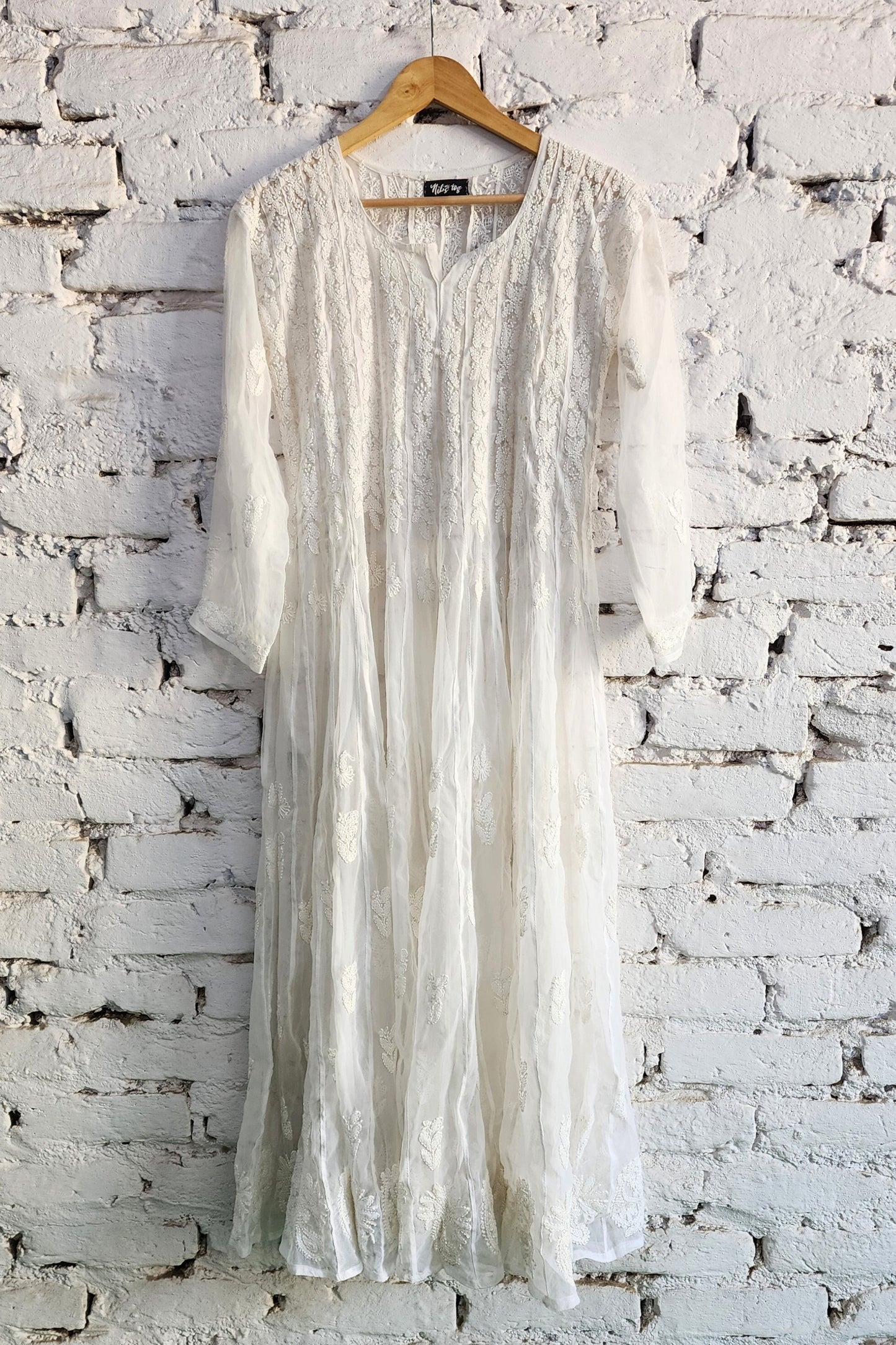 56 Kali Chikankari Anarkali with Inner