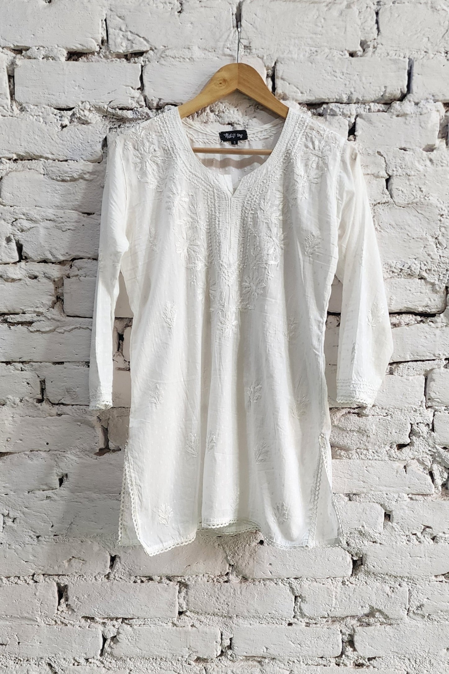 Anaya Mulmul Chikankari Short Kurta for Women