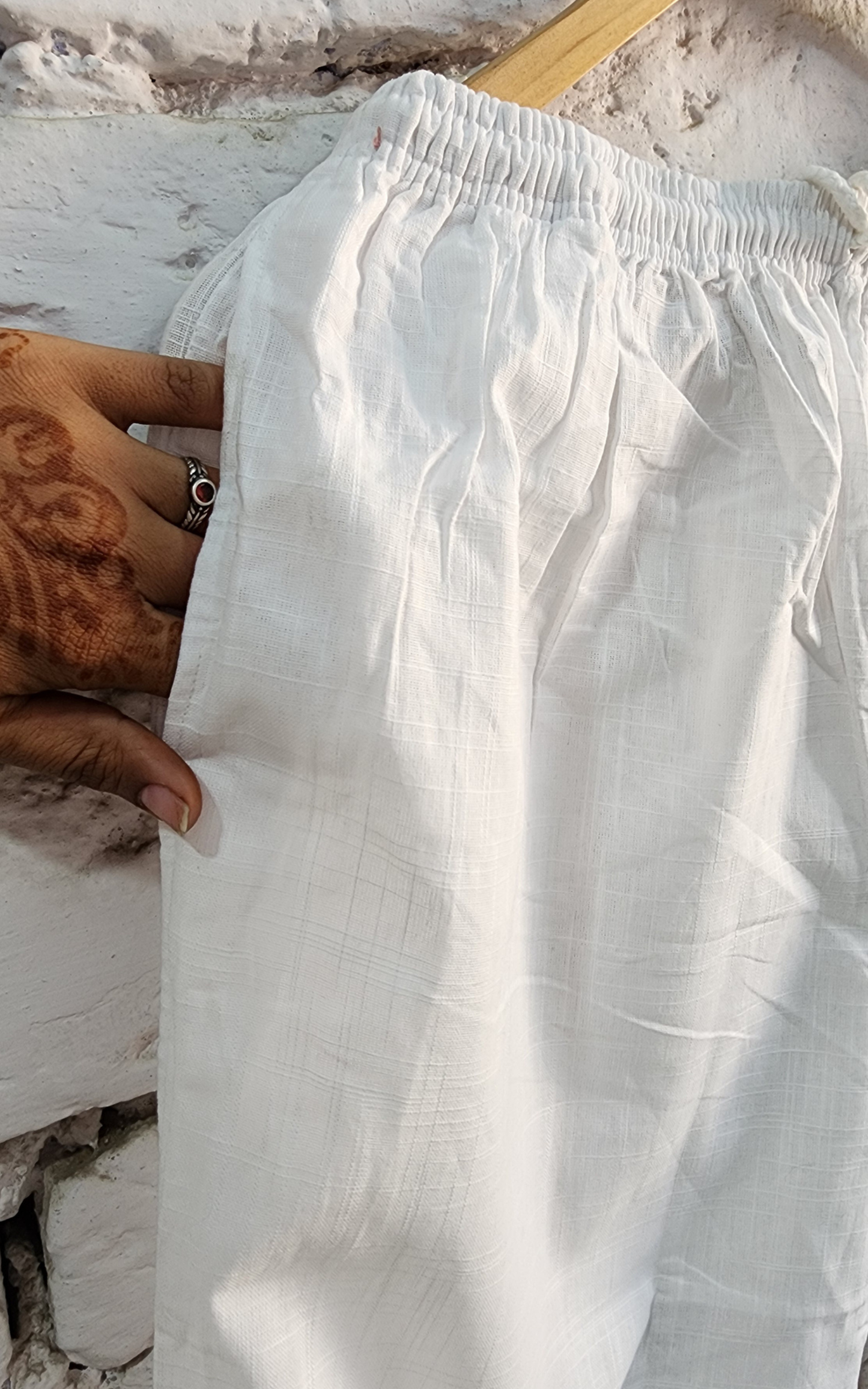 Saadgi White Chikankari Co-Ord Set