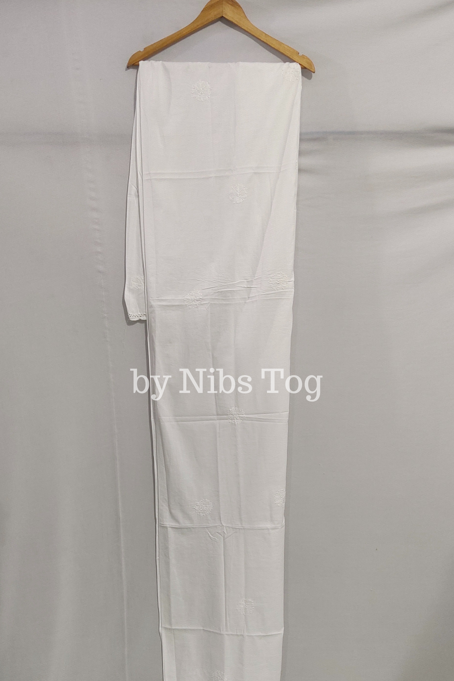 Soft Mulmul Cotton White Chikankari Dupatta