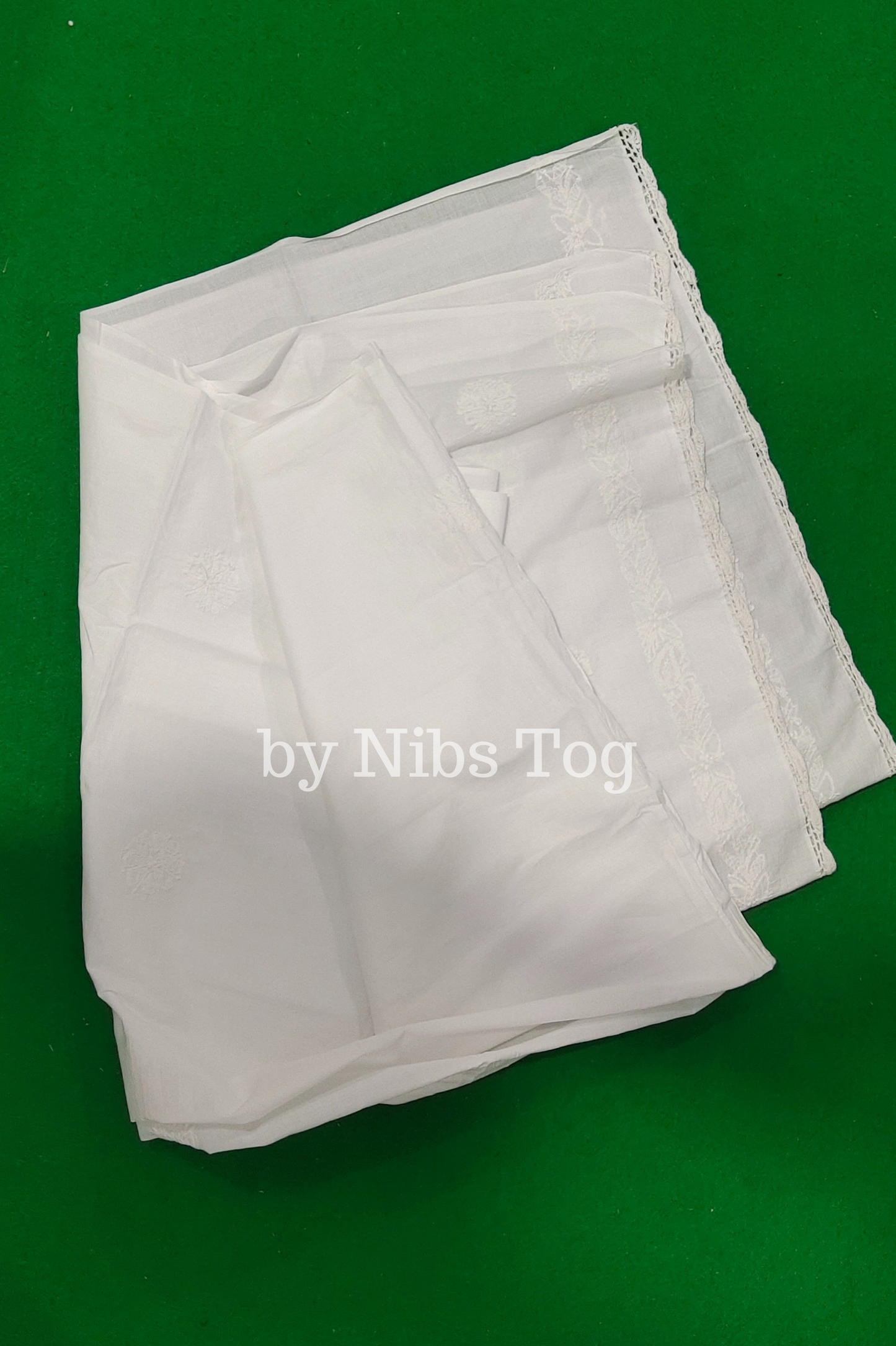 Soft Mulmul Cotton White Chikankari Dupatta