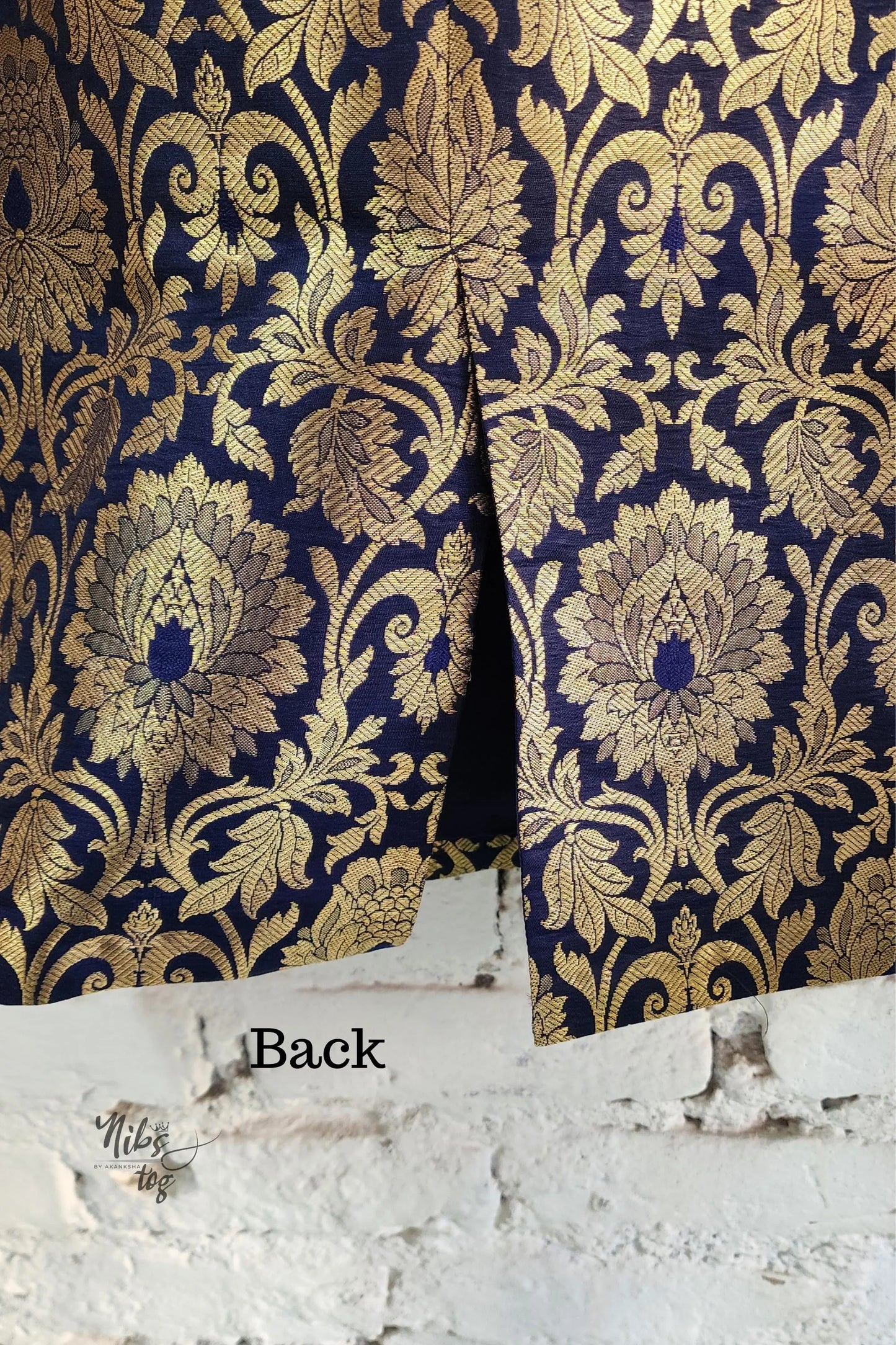 Blue Gold Short Midi Dress