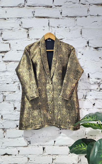 Black Banarasi Blazer Jacket